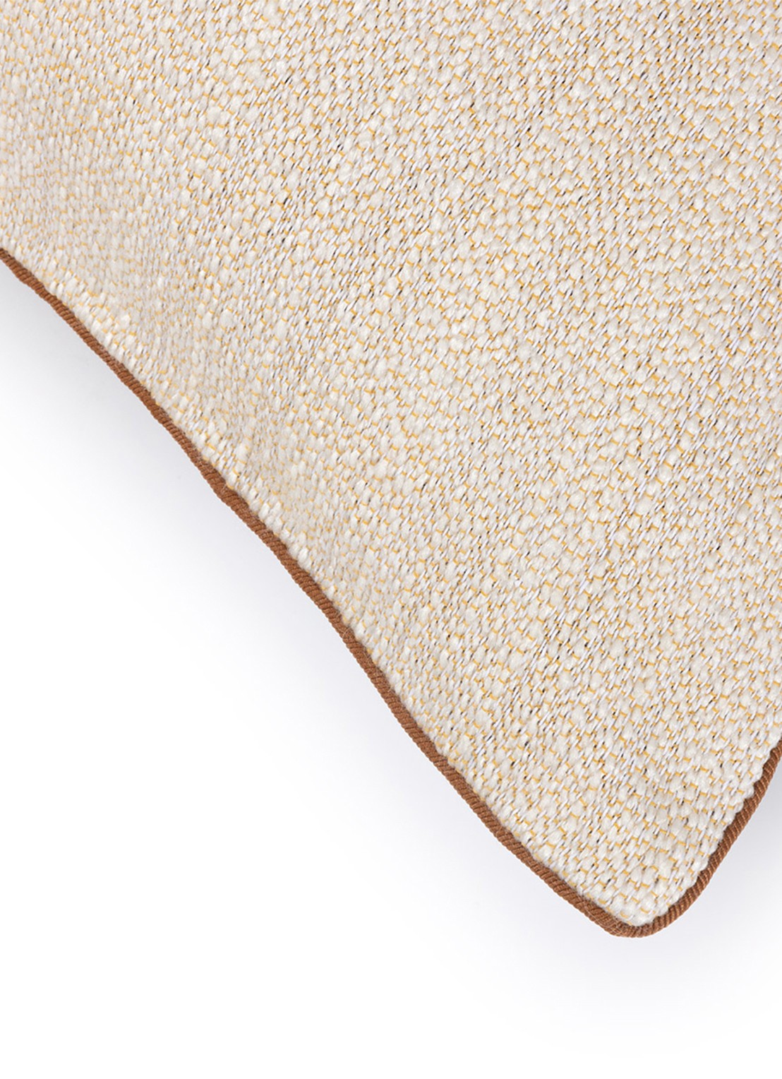 Yves Delorme Charlies sierkussenhoes in wolblend 45 x 45 cm - achterkant creme