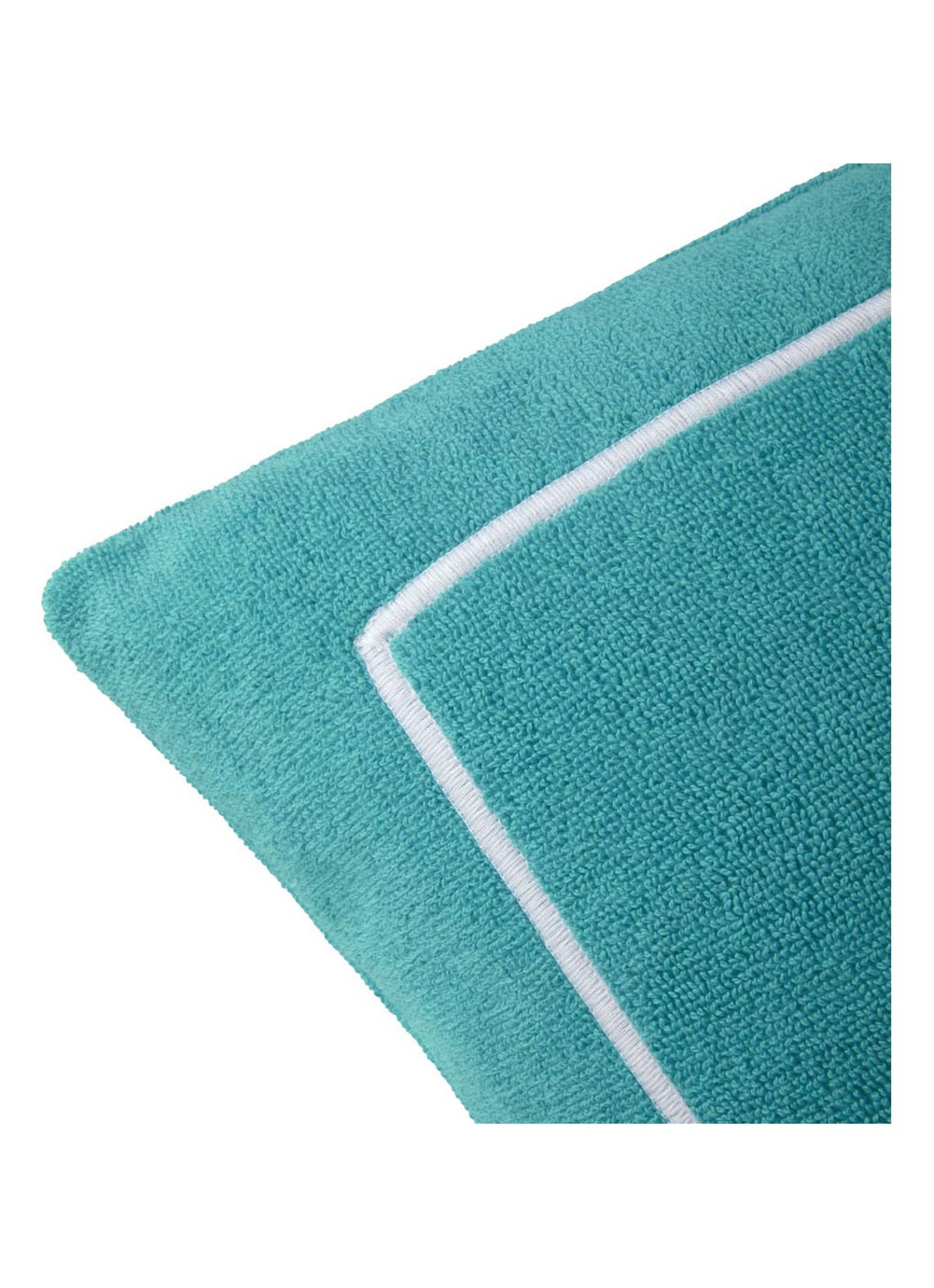 Yves Delorme Croisière Strand sierkussen 40 x 30 cm - achterkant 4 turquoise