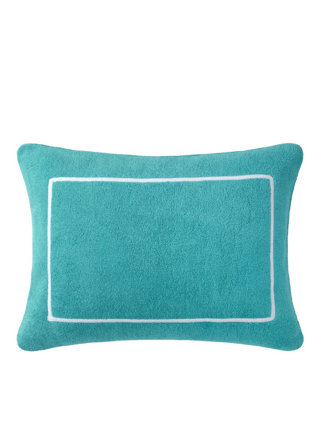 Yves Delorme Croisière Strand sierkussen 40 x 30 cm - voorkant turquoise