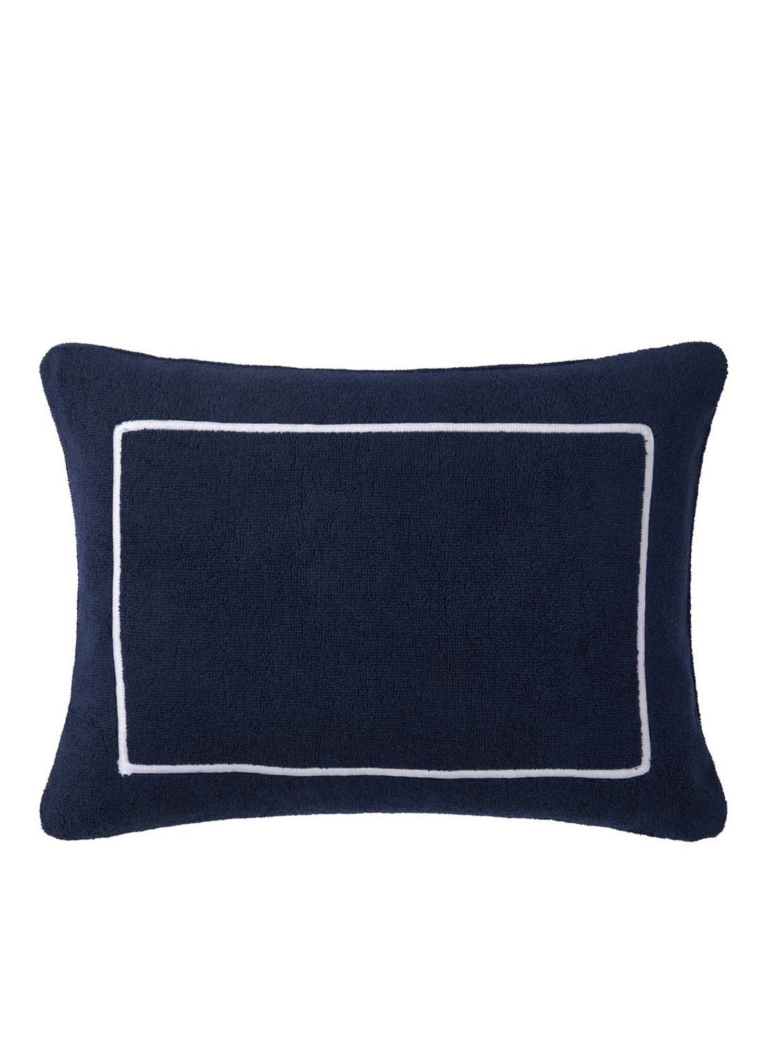 Yves Delorme Croisière Strand sierkussen 40 x 30 cm - voorkant 2 donkerblauw