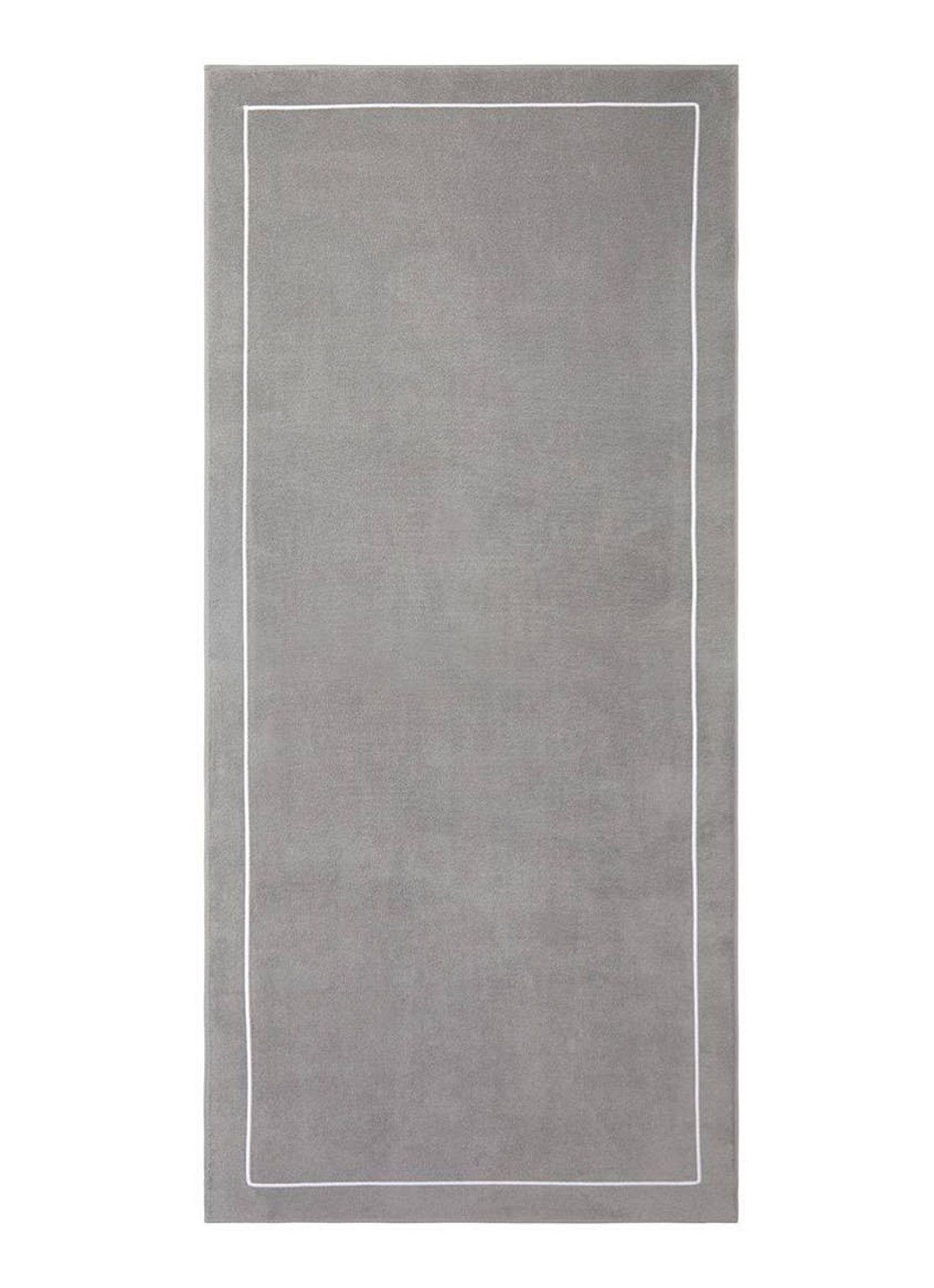 Yves Delorme Croisiere strandlaken  - 480 gr/m2 - 92 x 200 cm - voorkant 4 lichtgrijs