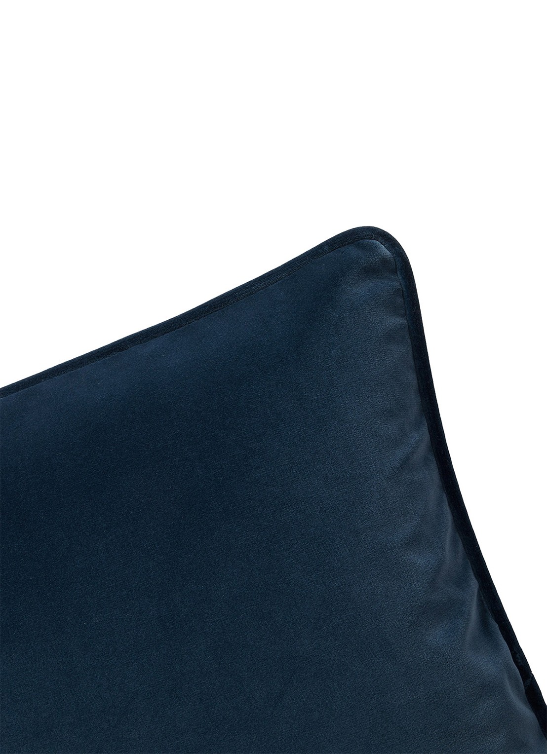 Yves Delorme Divan sierkussenhoes van fluweel - achterkant donkerblauw