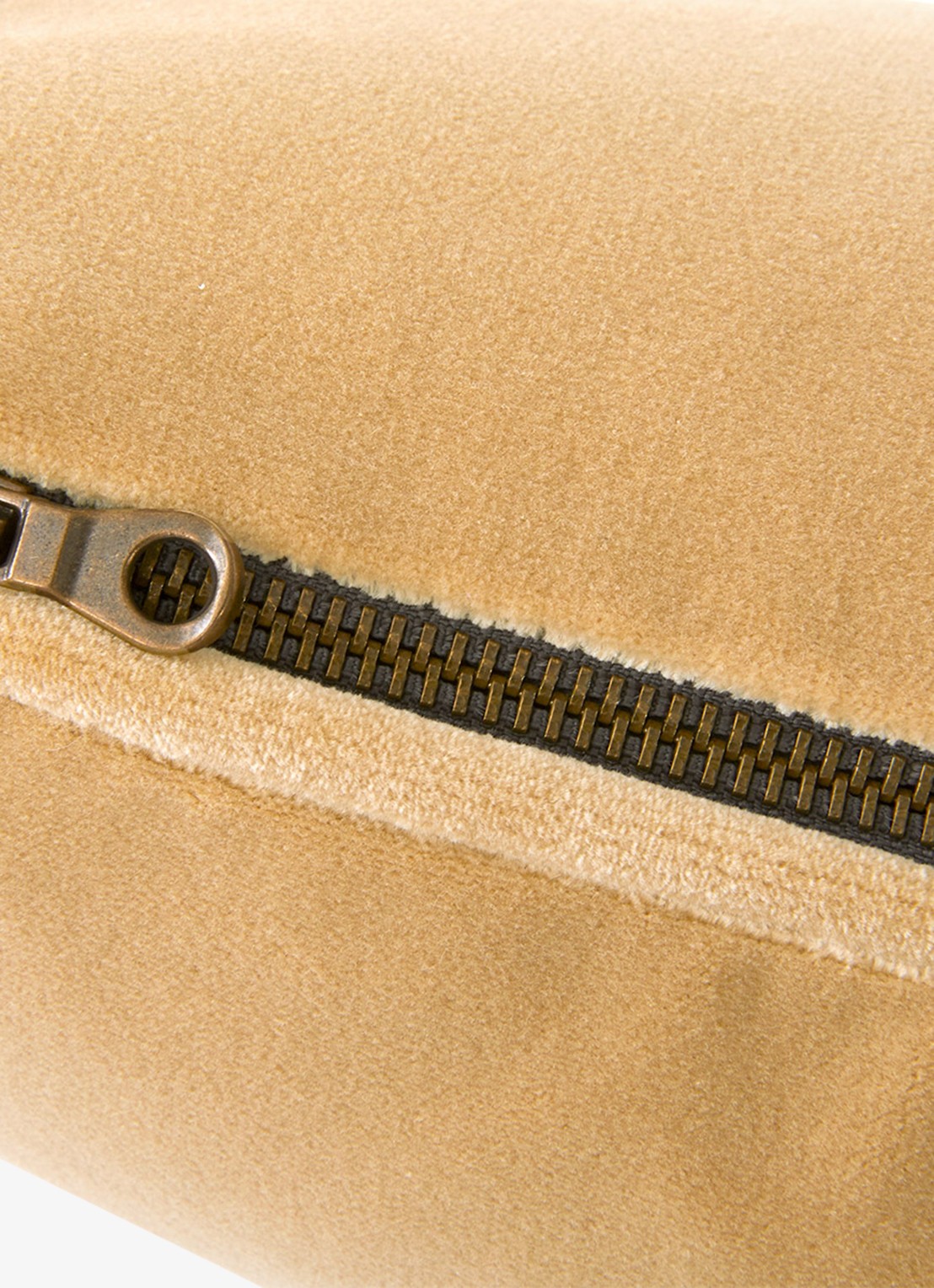 Yves Delorme Divan sierkussenhoes van fluweel - detail 6 donkerbeige