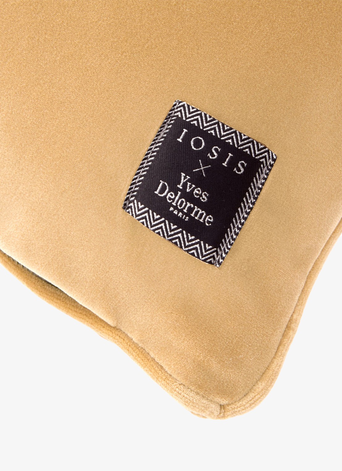 Yves Delorme Divan sierkussenhoes van fluweel - detail 7 donkerbeige