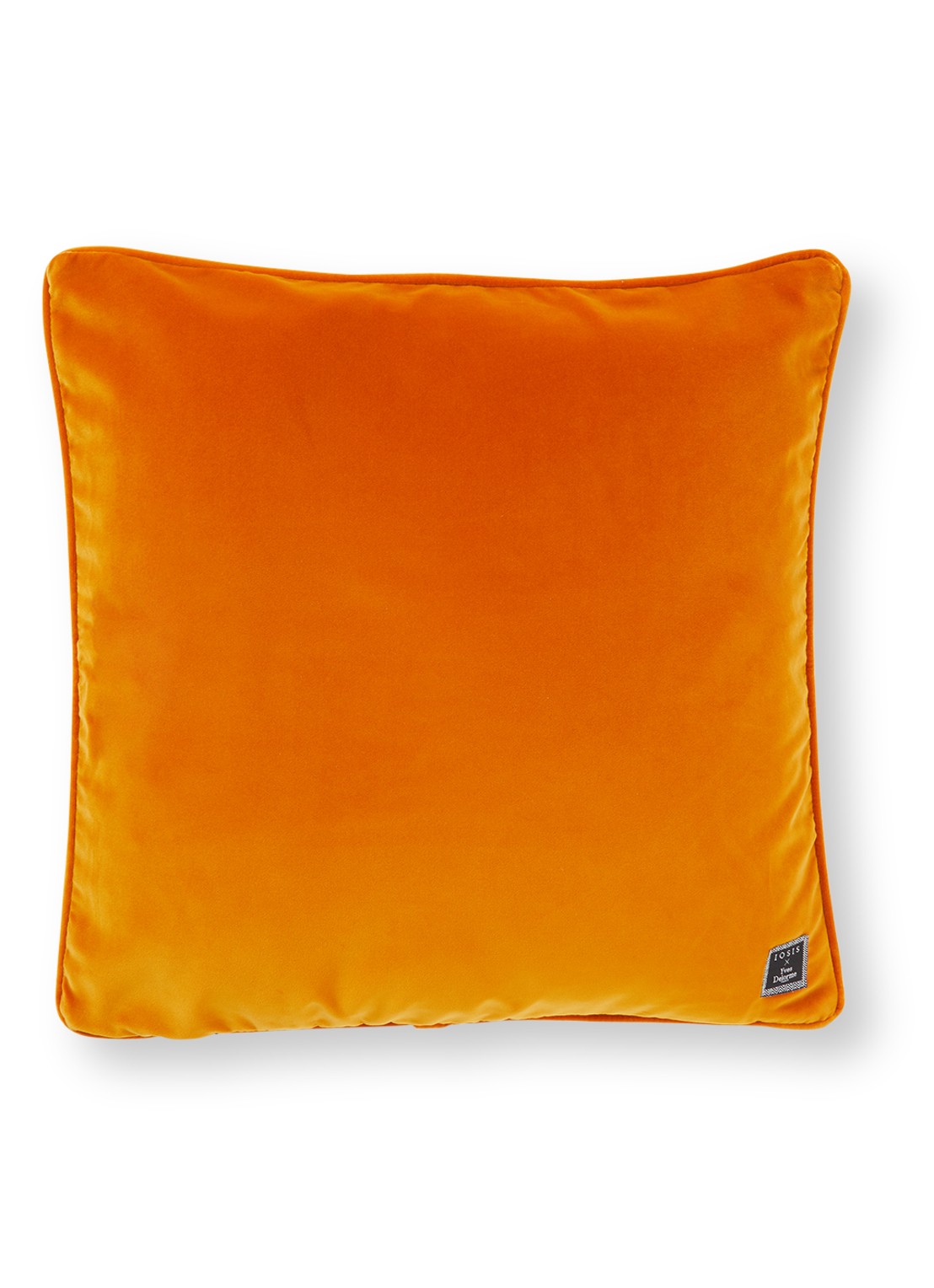 Yves Delorme Divan sierkussenhoes van fluweel - voorkant orange