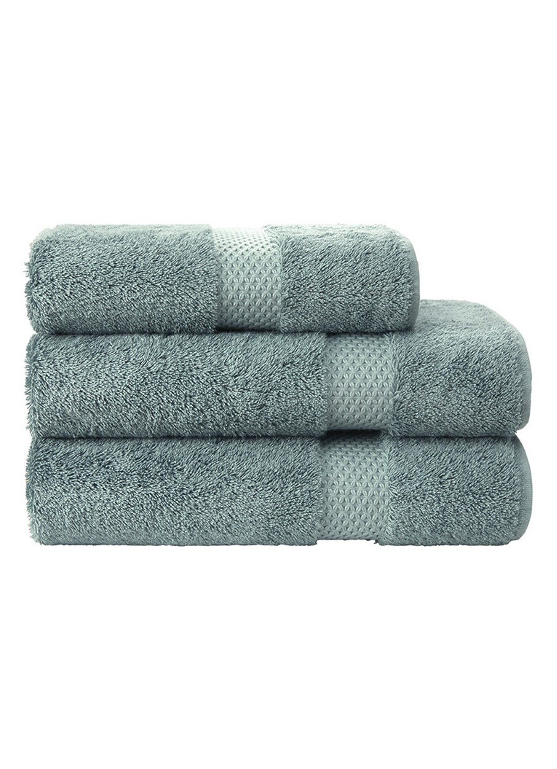 Yves Delorme Etoile badhanddoek - 700g/m2 - 70 x 140 cm - voorkant 4 turquoise