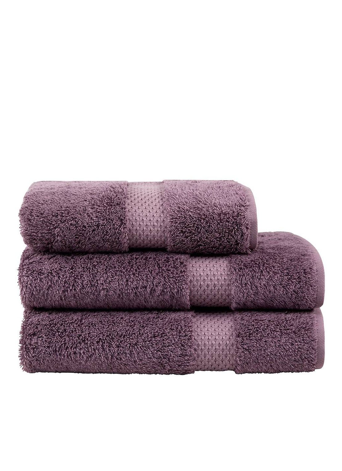Yves Delorme Etoile badhanddoek - 700g/m2 - 70 x 140 cm - detail 2 lila