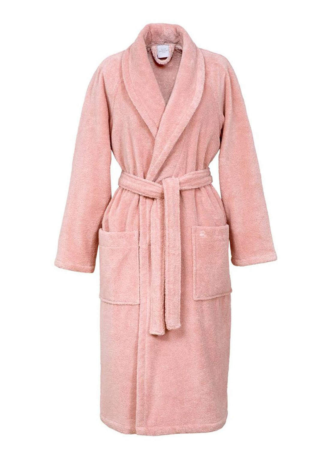 Yves Delorme Etoile badjas in katoenblend - voorkant 4 roze