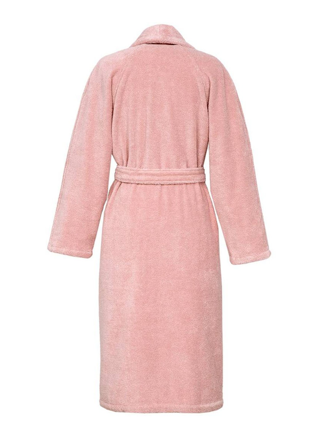 Yves Delorme Etoile badjas in katoenblend - achterkant 2 roze