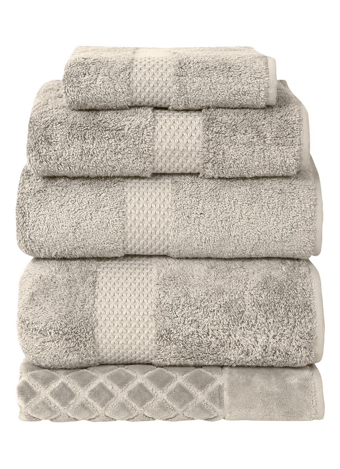 Yves Delorme Etoile badlaken - 700 gr/m2 - 92 x 160 cm - voorkant 3 taupe