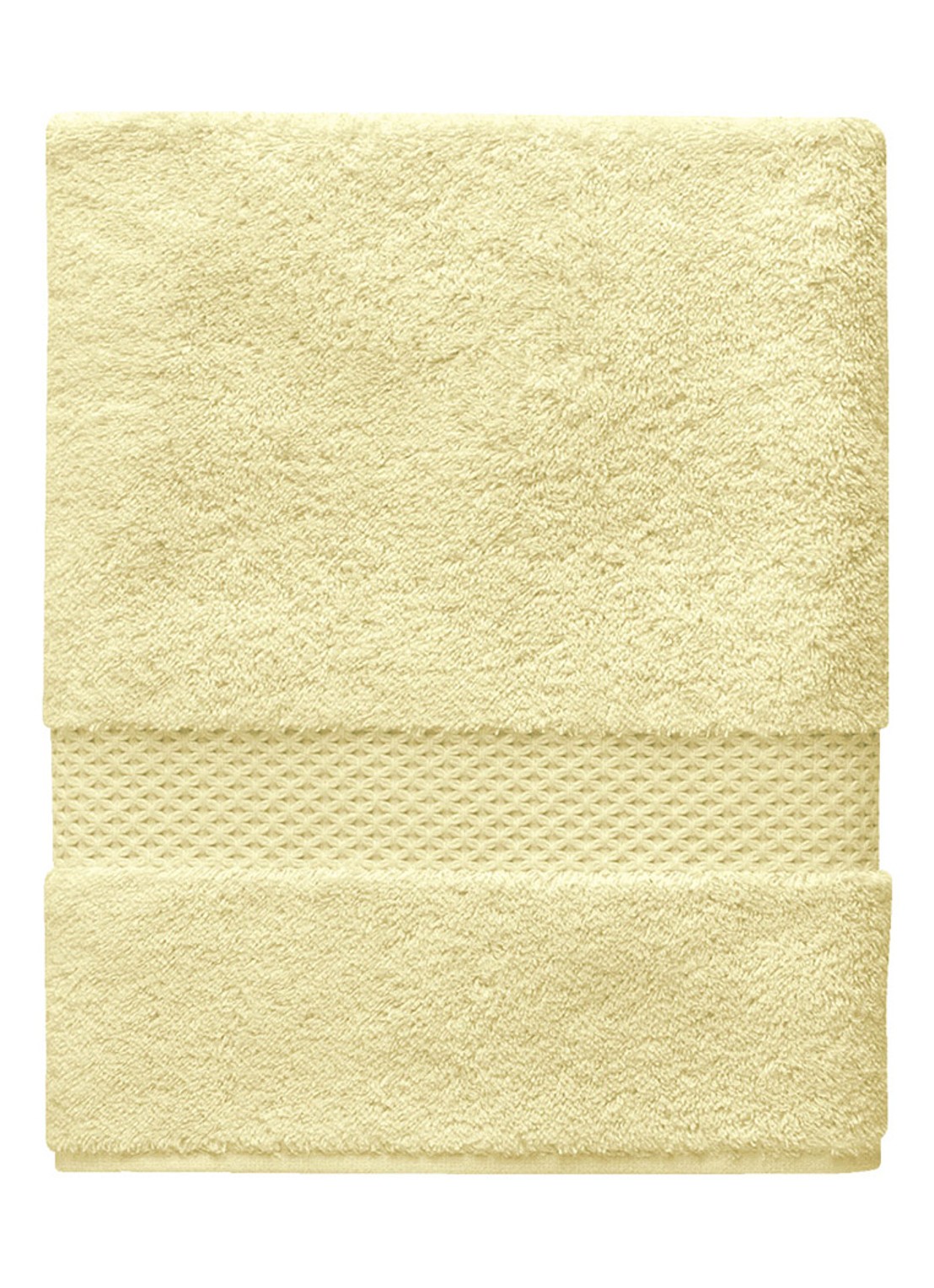 Yves Delorme Etoile badlaken - 700 gr/m2 - 92 x 160 cm - voorkant lichtgeel