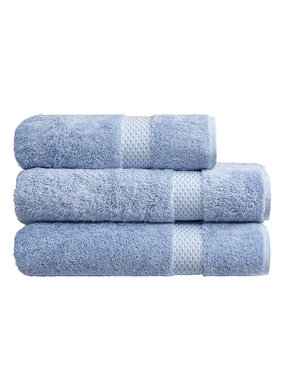 Yves Delorme Etoile badlaken - 700 gr/m2 - 92 x 160 cm - detail 4 middenblauw