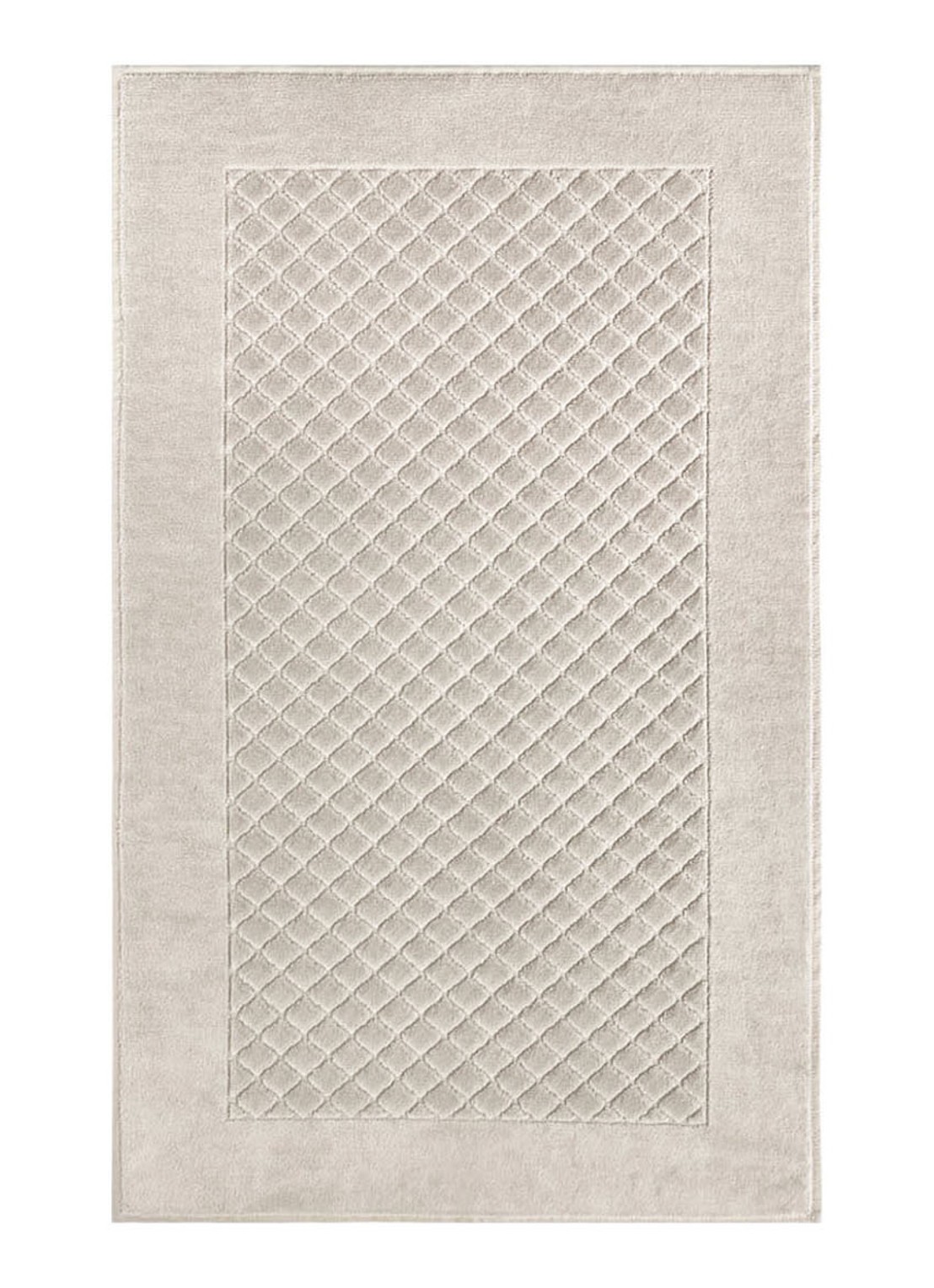 Yves Delorme Etoile badmat 55 x 90 cm - voorkant 2 taupe