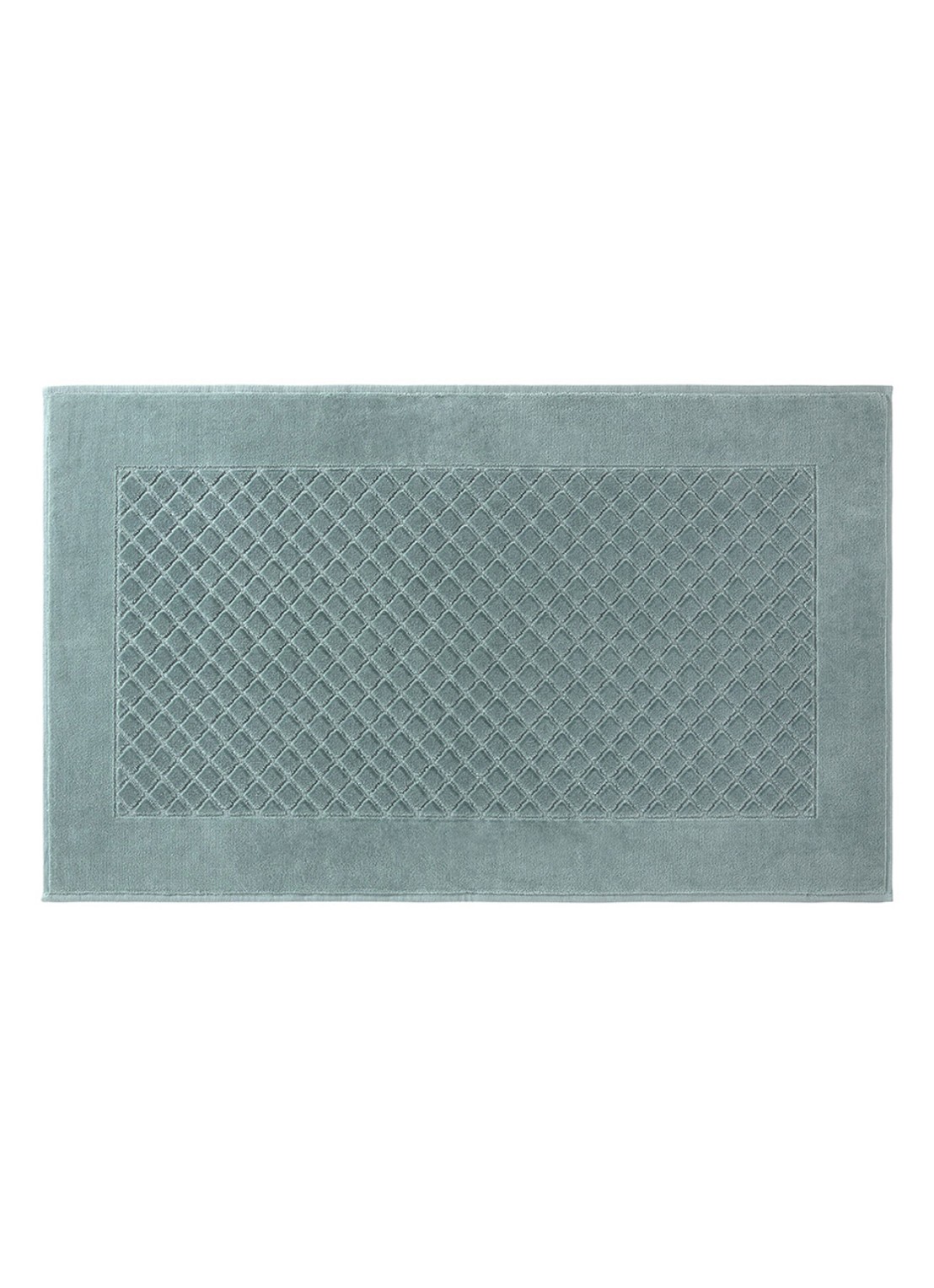 Yves Delorme Etoile badmat 55 x 90 cm - voorkant staalblauw