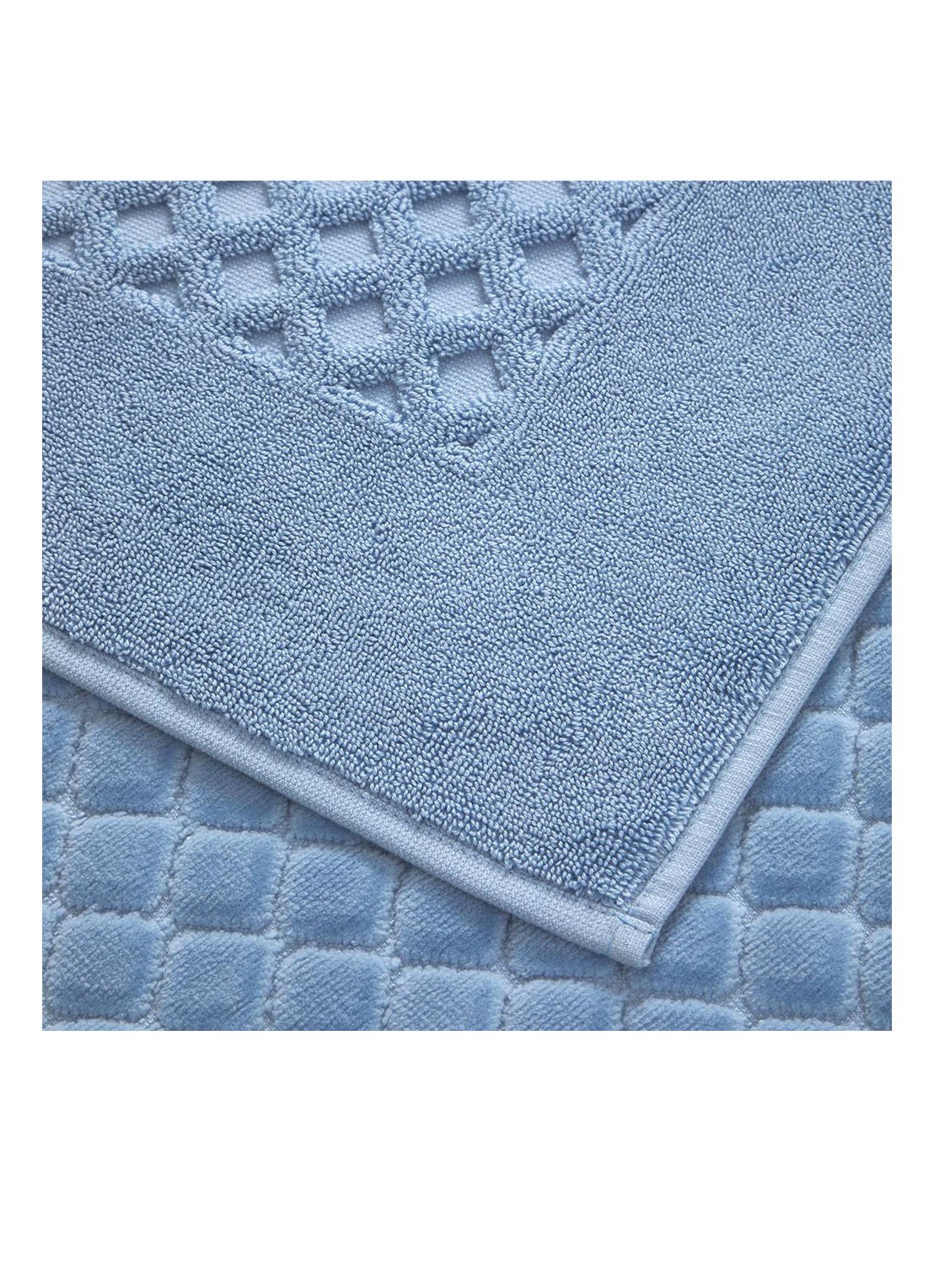 Yves Delorme Etoile badmat 55 x 90 cm - voorkant 3 blauw