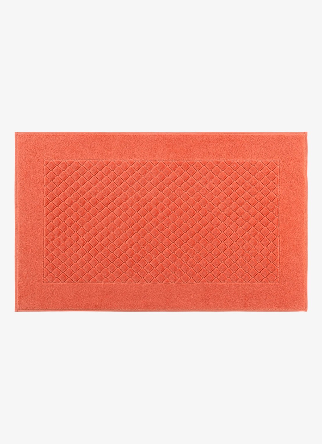 Yves Delorme Etoile badmat 55 x 90 cm - voorkant koraalrood