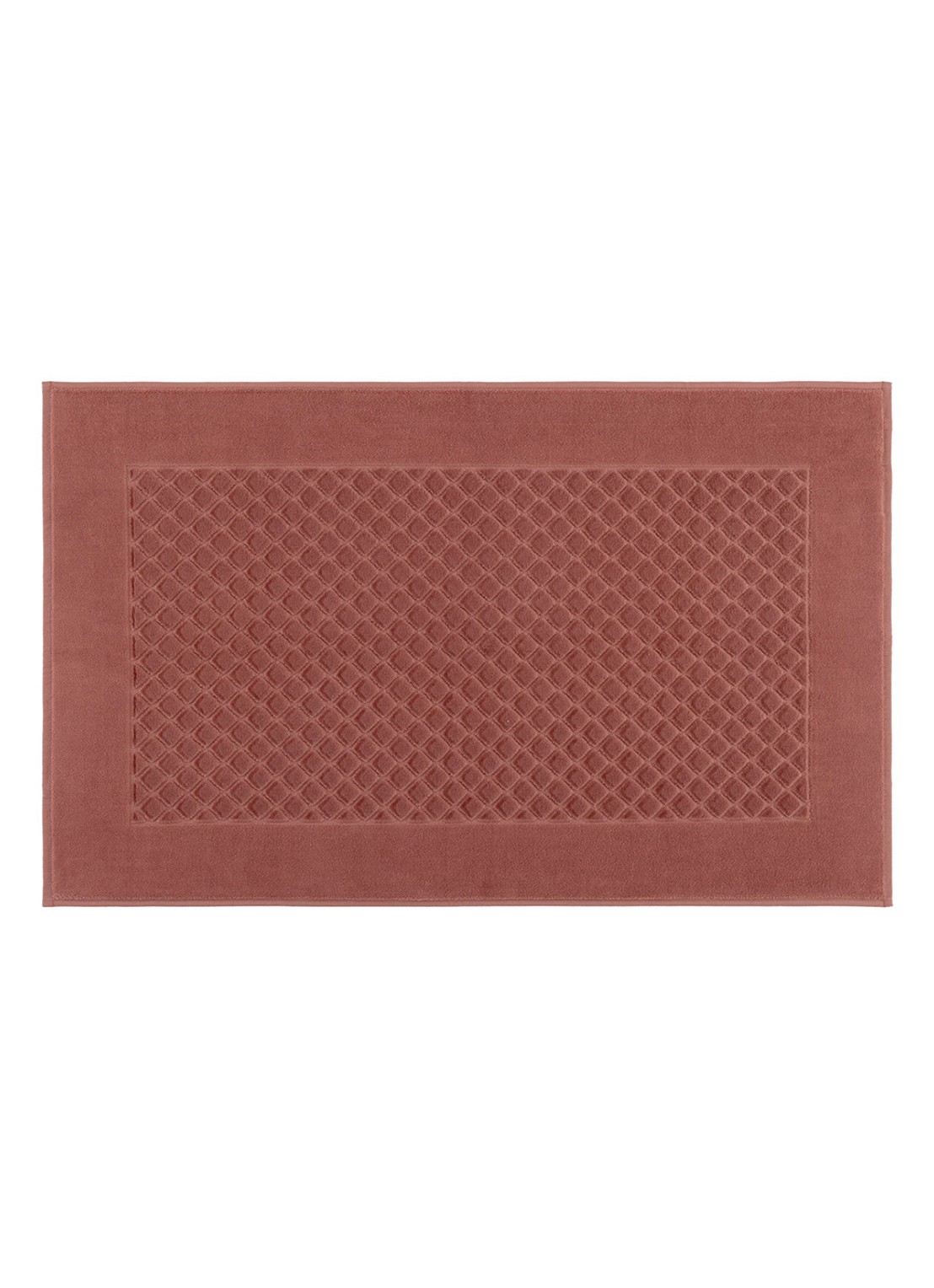 Yves Delorme Etoile badmat 55 x 90 cm - voorkant 2 oranjebruin
