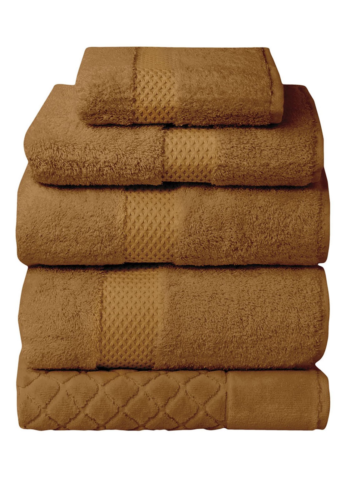 Yves Delorme Etoile gastendoek - 700 g/m² - 33 x 33 cm - voorkant 3 goud