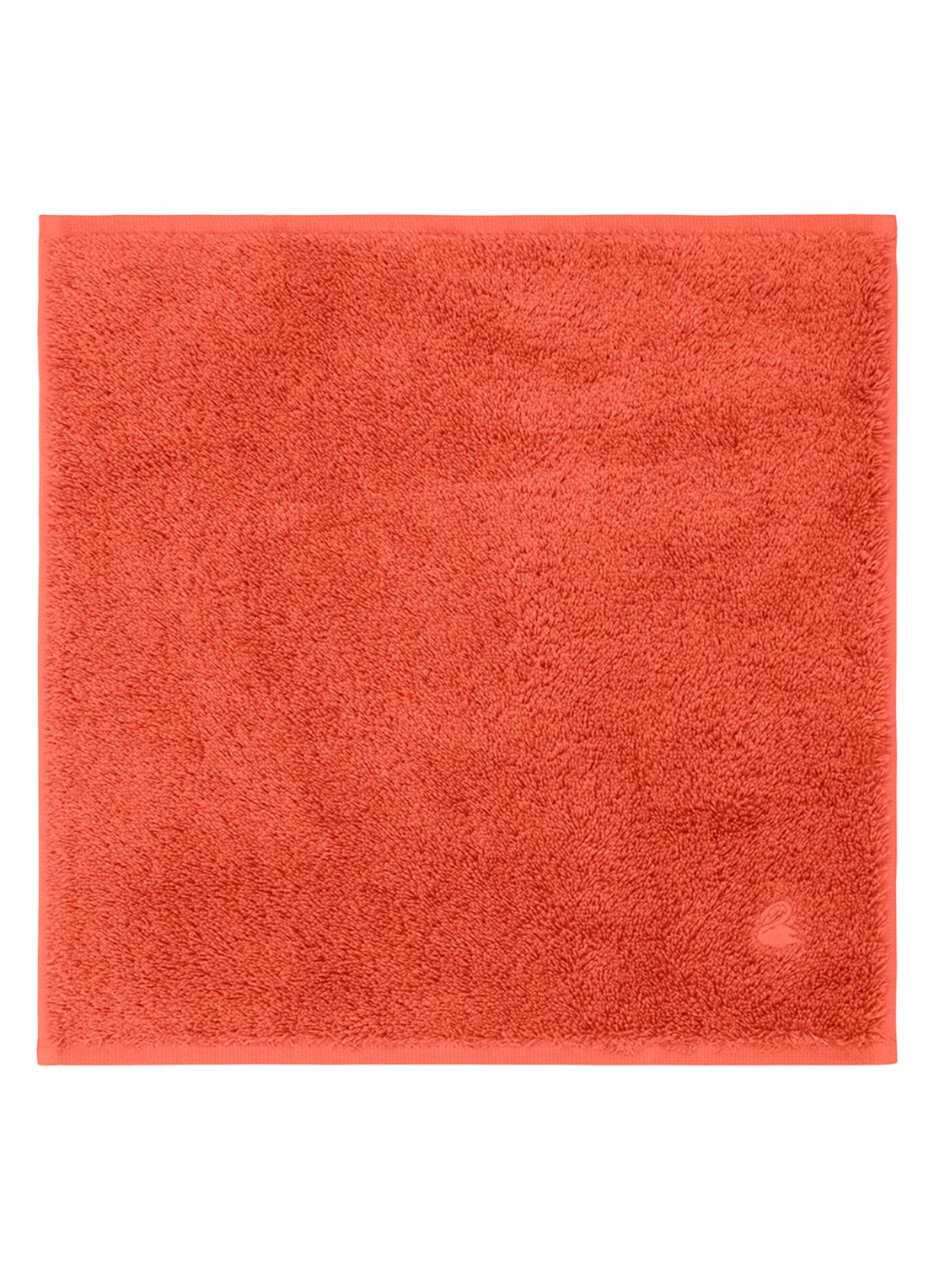 Yves Delorme Etoile gastendoek - 700 g/m² - 33 x 33 cm - voorkant koraalrood