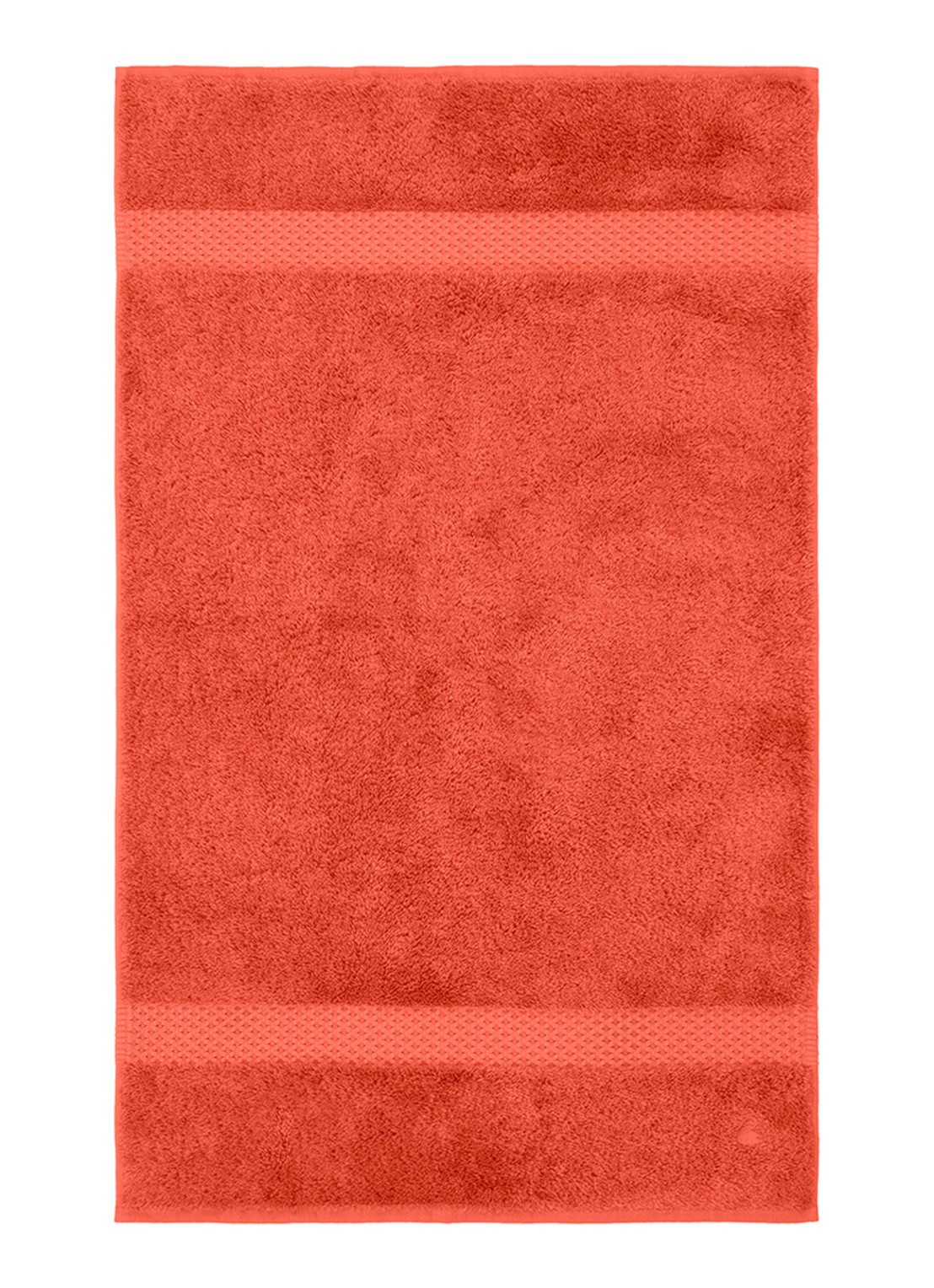 Yves Delorme Etoile gastendoek - 700 gr/m2 - 45 x 70 cm - voorkant 2 koraalrood