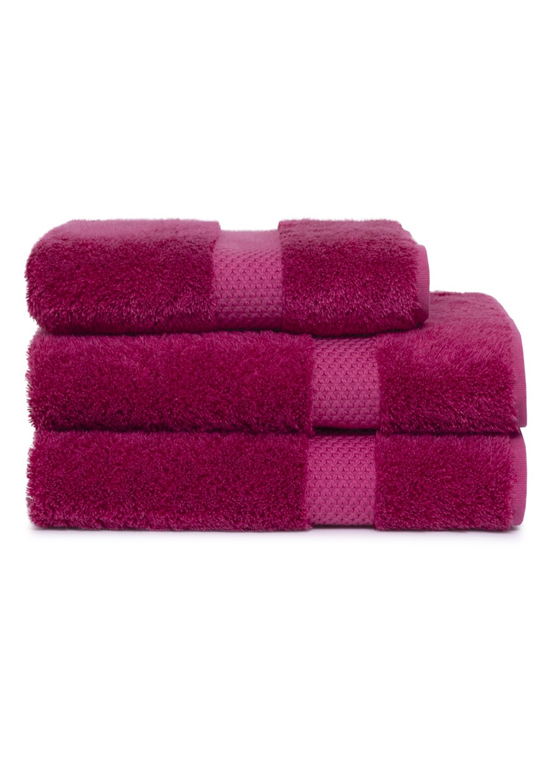Yves Delorme Etoile gastendoek - 700 gr/m2 - 45 x 70 cm - detail 4 fuchsia