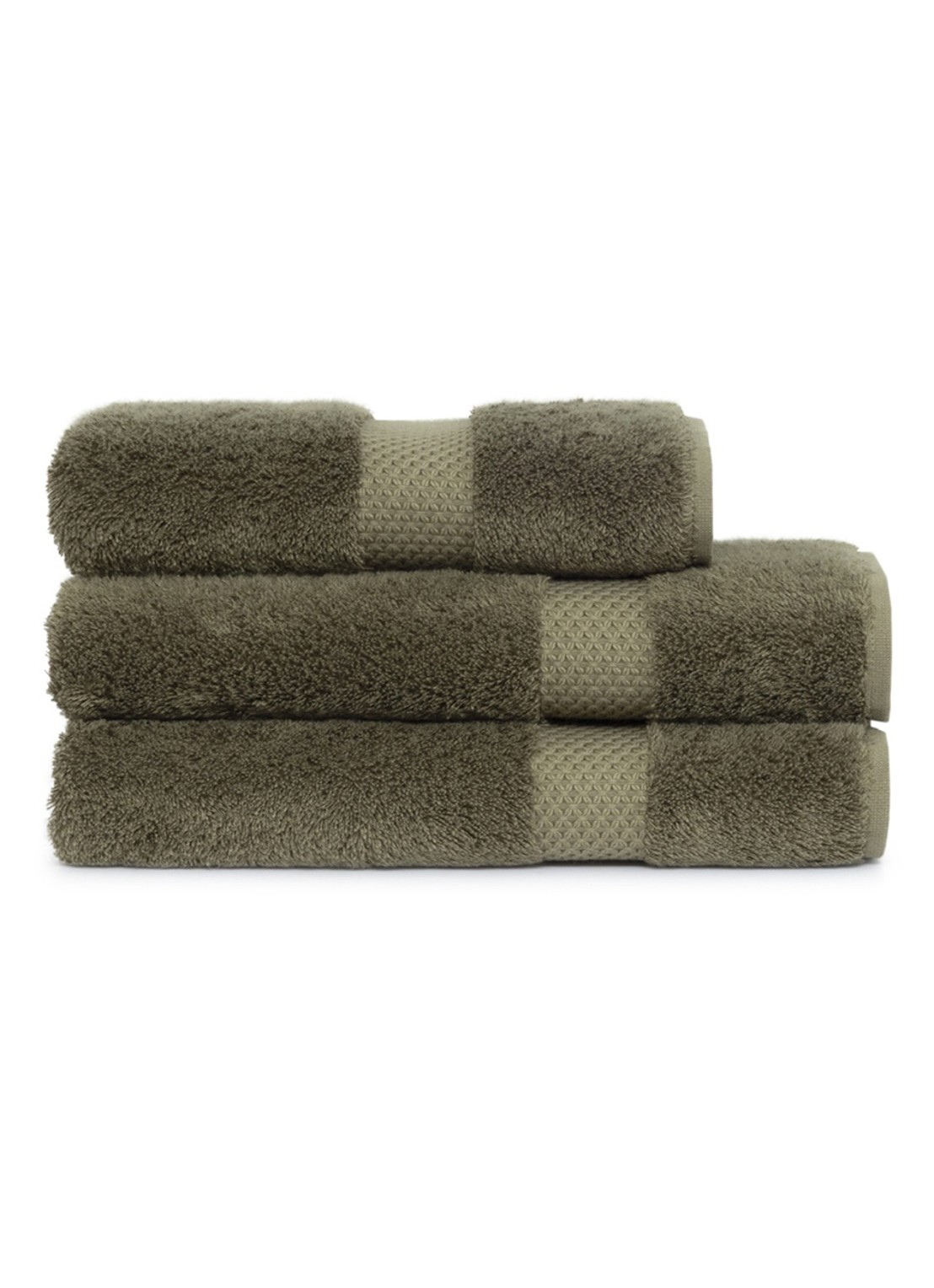 Yves Delorme Etoile gastendoek - 700 gr/m2 - 45 x 70 cm - detail 4 khaki