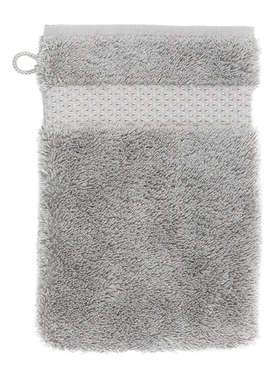Yves Delorme Etoile washand - 700 gr/m2 - 16 x 22 cm - voorkant middengrijs