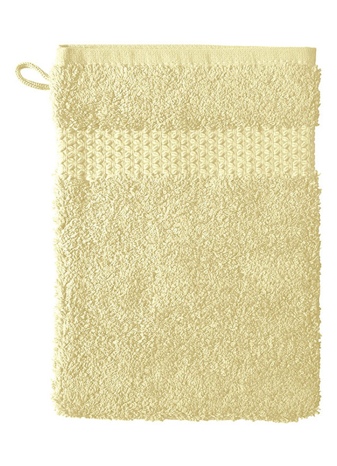 Yves Delorme Etoile washand - 700 gr/m2 - 16 x 22 cm - voorkant lichtgeel
