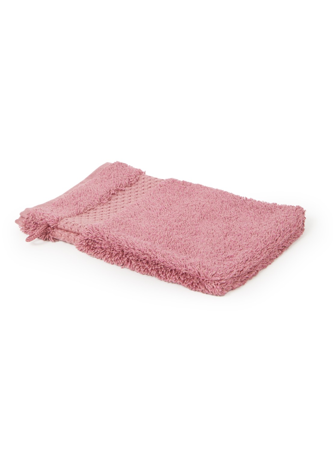 Yves Delorme Etoile washand - 700 gr/m2 - 16 x 22 cm - voorkant koraalroze
