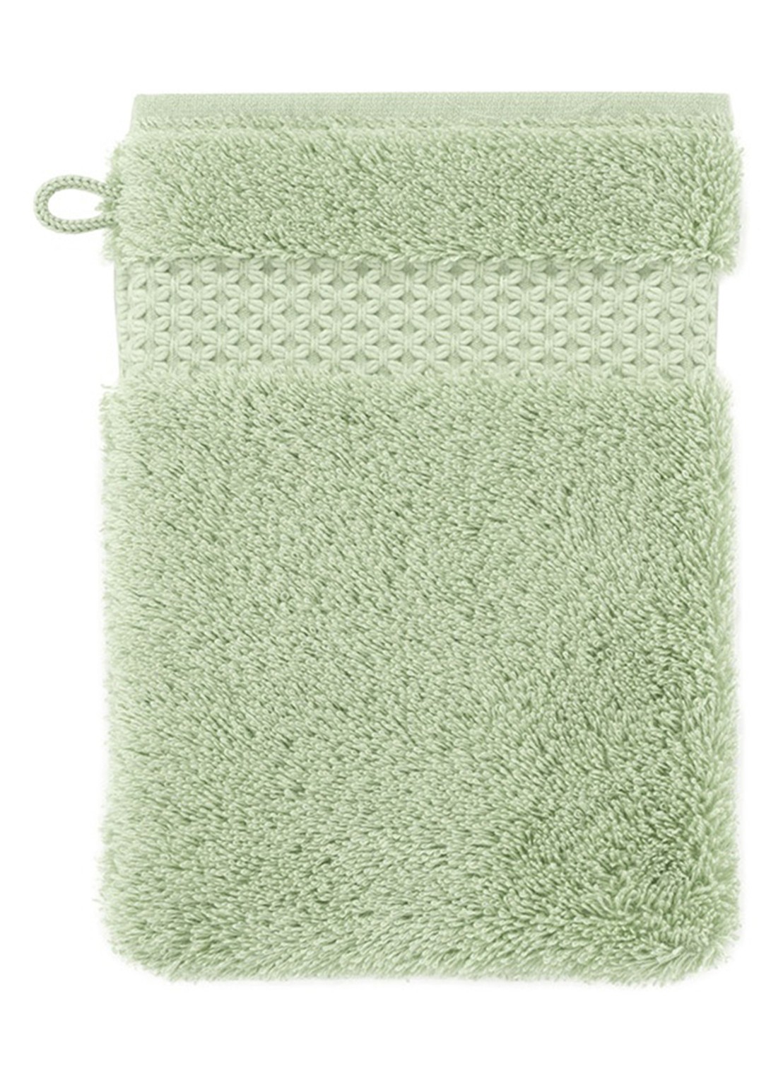 Yves Delorme Etoile washand - 700 gr/m2 - 16 x 22 cm - voorkant lindegroen