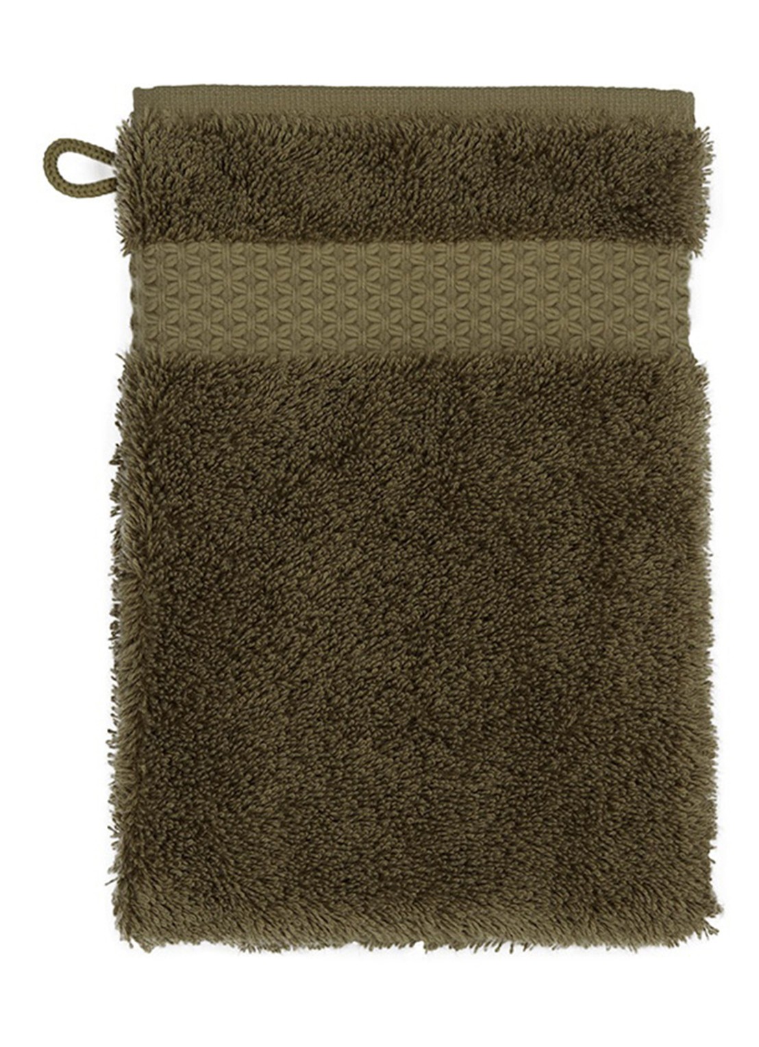 Yves Delorme Etoile washand - 700 gr/m2 - 16 x 22 cm - voorkant khaki