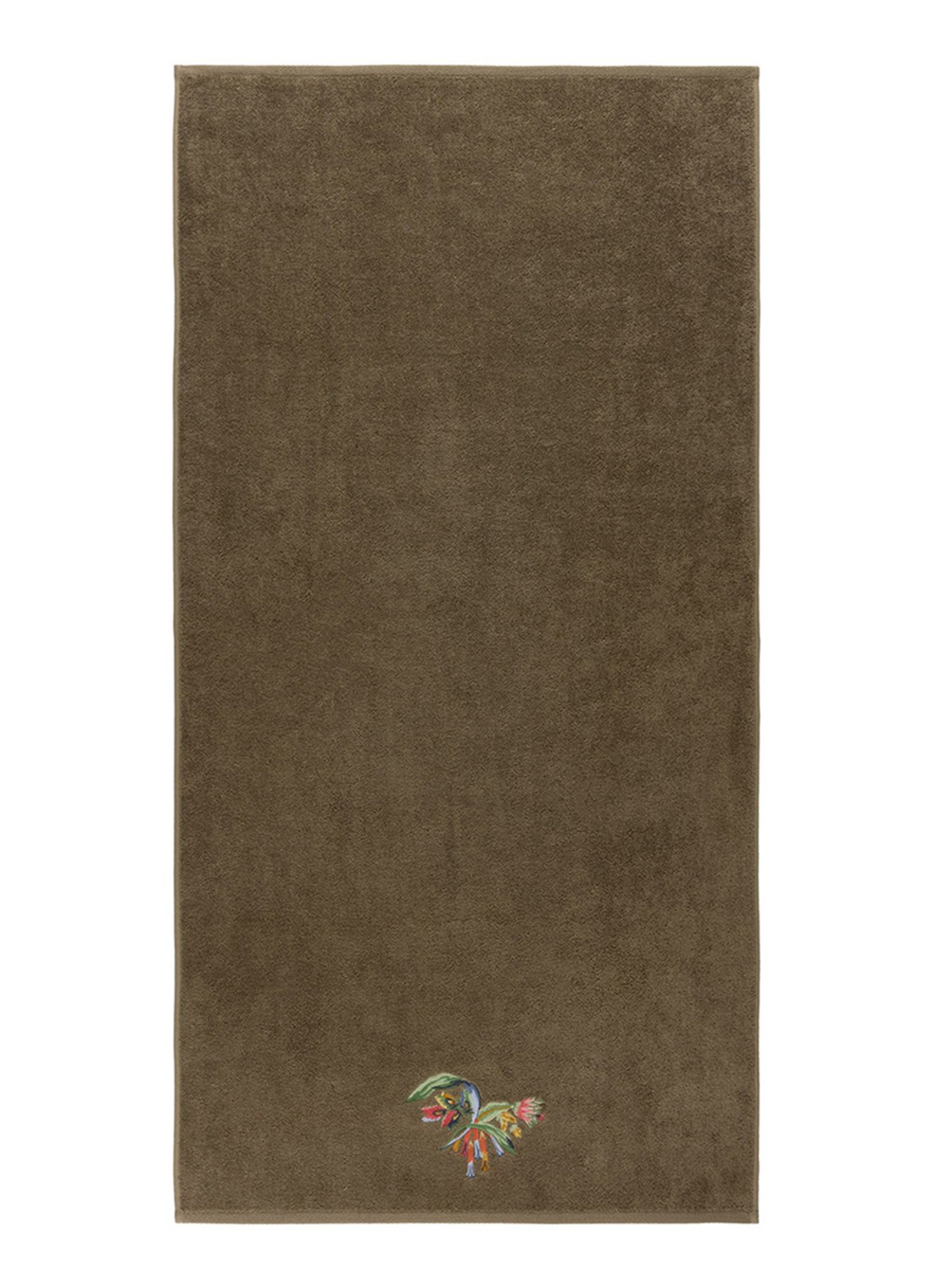 Yves Delorme Eze badhanddoek 70 x 140 cm - voorkant mosgroen