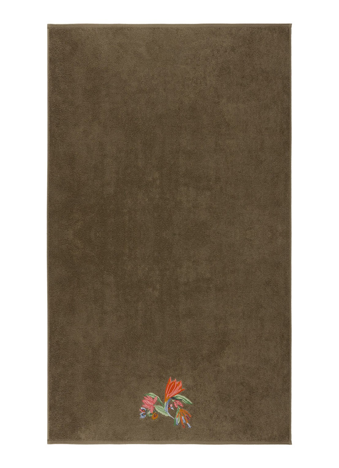 Yves Delorme Eze badlaken 92 x 160 cm - voorkant 2 mosgroen