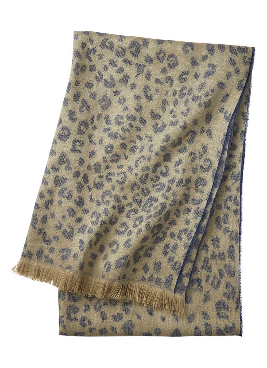 Yves Delorme Fauve plaid van linnen 140 x 160 cm - voorkant 2 beige