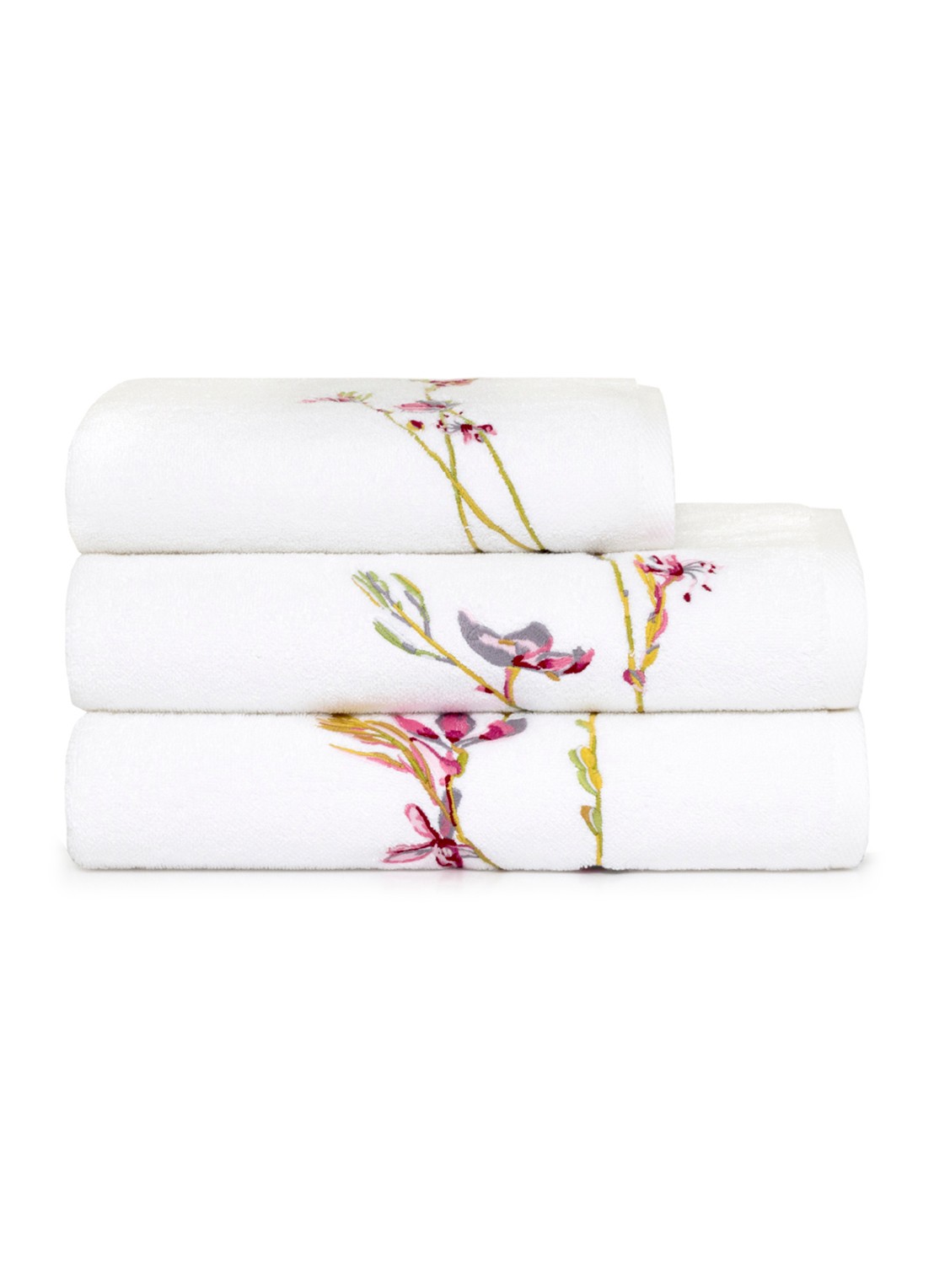 Yves Delorme Gaura badhanddoek - 70 x 40 cm - achterkant 3 wit