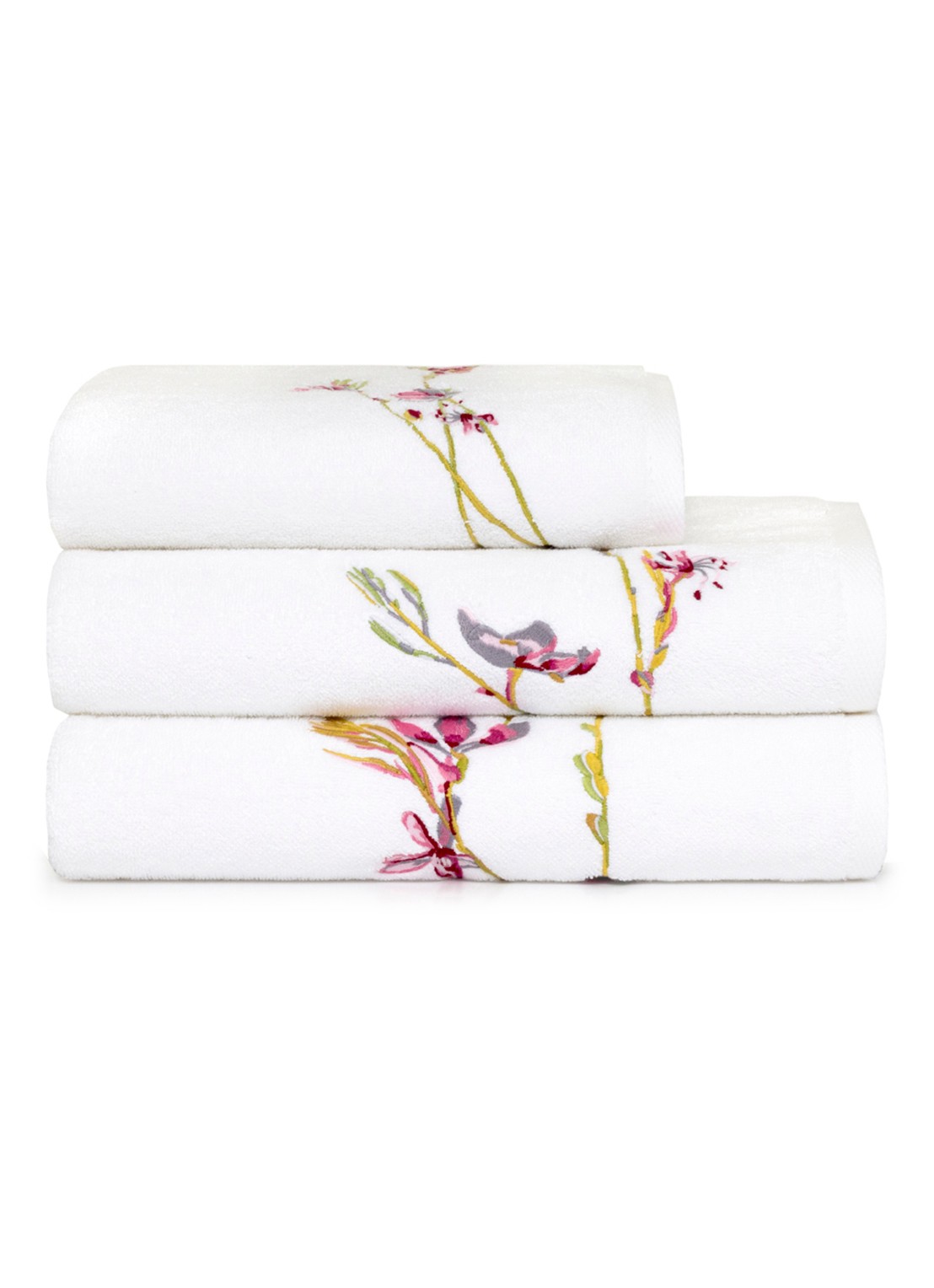 Yves Delorme Gaura gastendoek - 45 x 70 cm - achterkant 3 wit