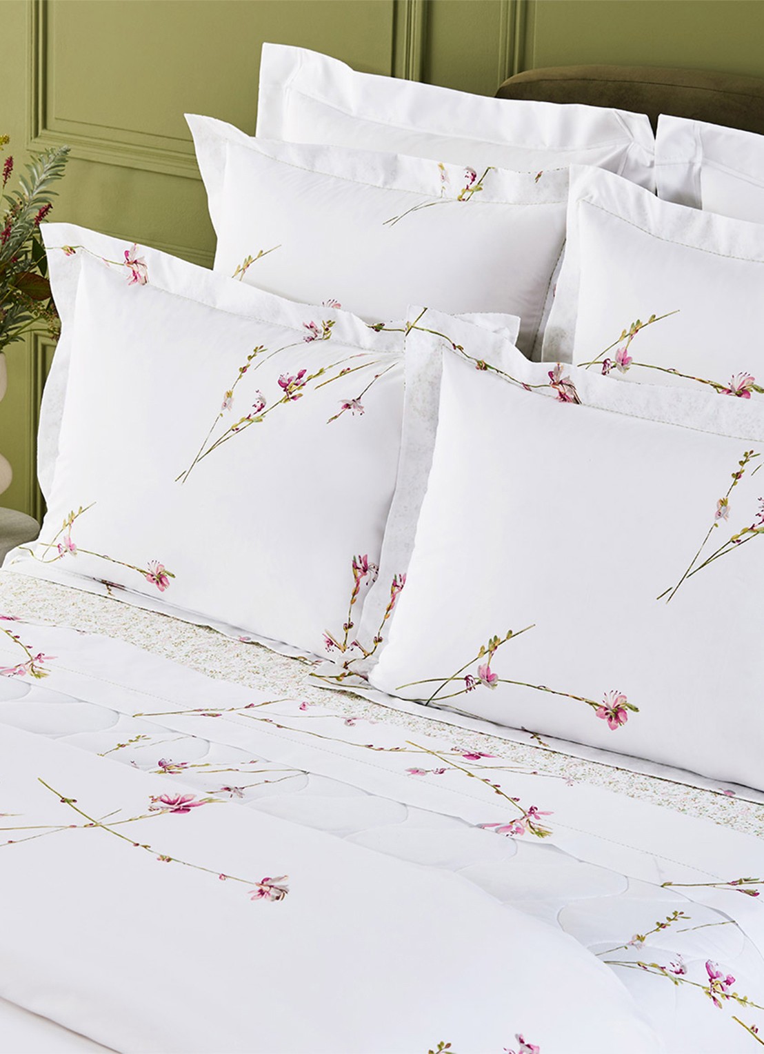 Yves Delorme Gaura hoeslaken, hoekhoogte 40 cm - achterkant wit