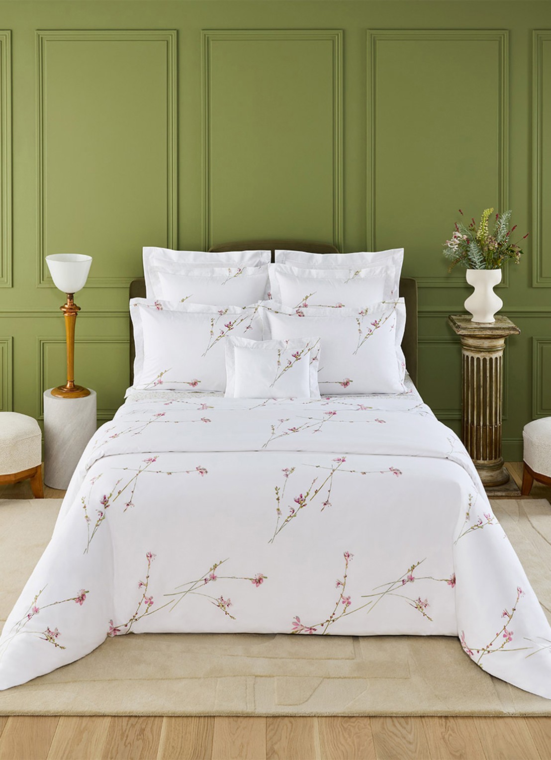 Yves Delorme Gaura kussensloop - detail 7 wit