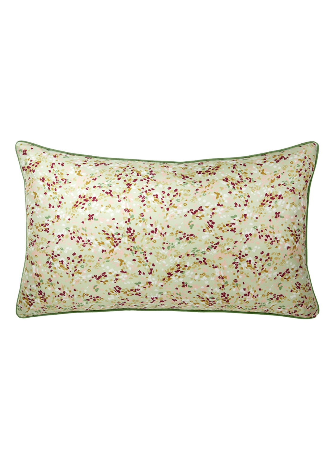 Yves Delorme Gaura sierkussenhoes 33 x 57 cm - voorkant lindegroen