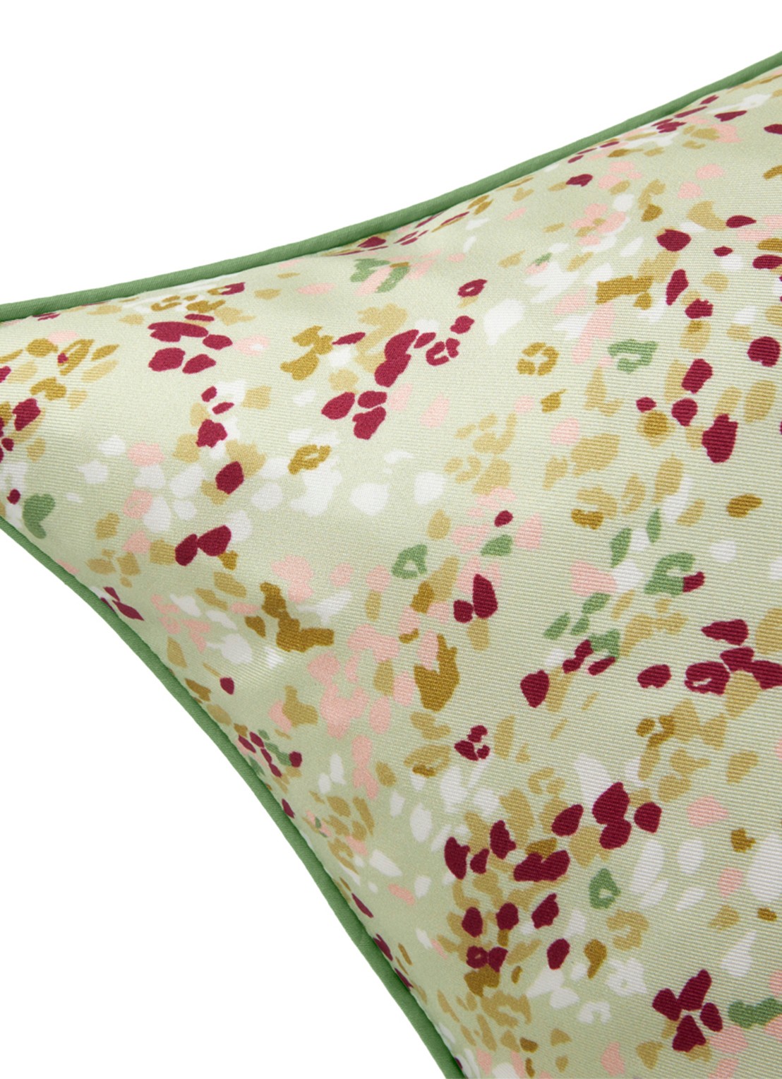 Yves Delorme Gaura sierkussenhoes 33 x 57 cm - voorkant 2 lindegroen