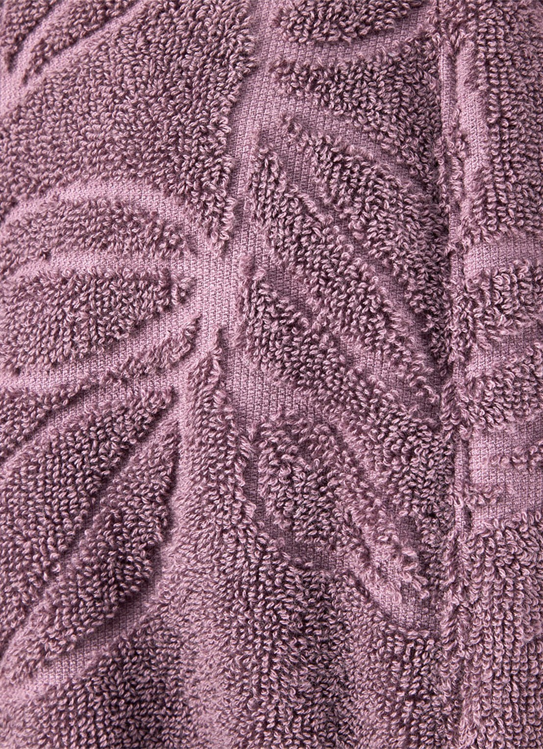 Yves Delorme Givre badjas - detail 2 paars
