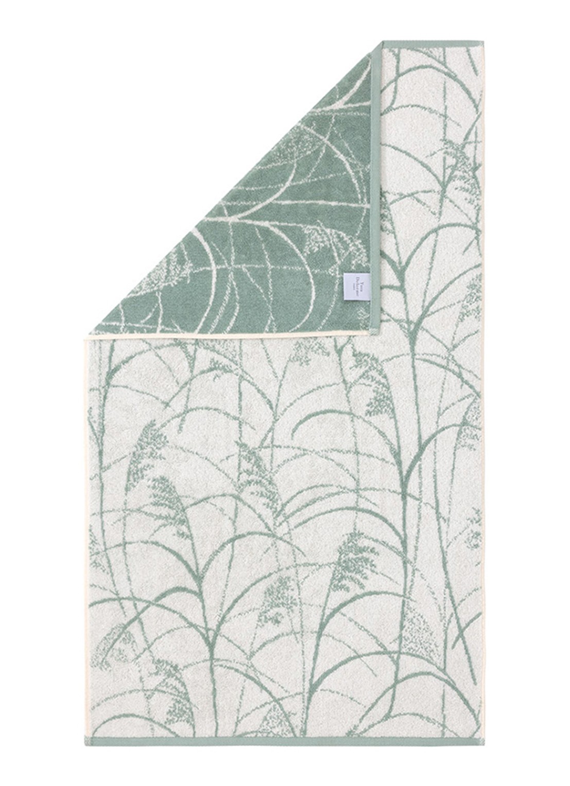 Yves Delorme Graminee badhanddoek - 55 x 100 cm - voorkant 4 gebroken wit
