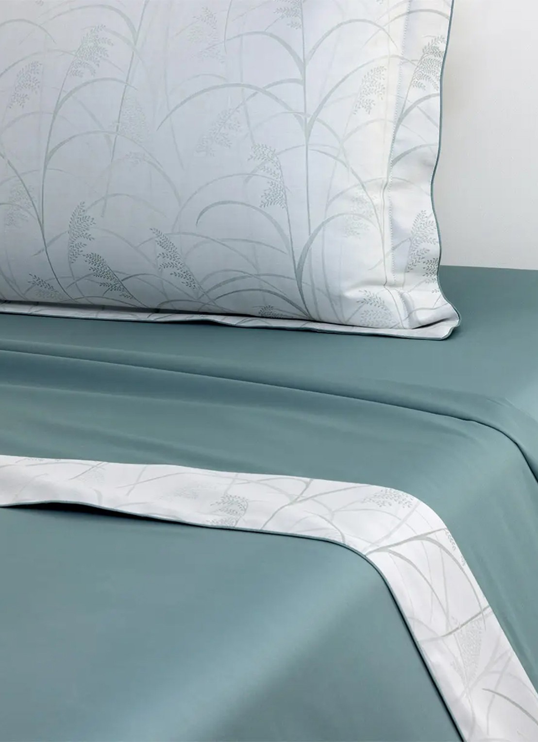 Yves Delorme Graminee laken - voorkant blauw