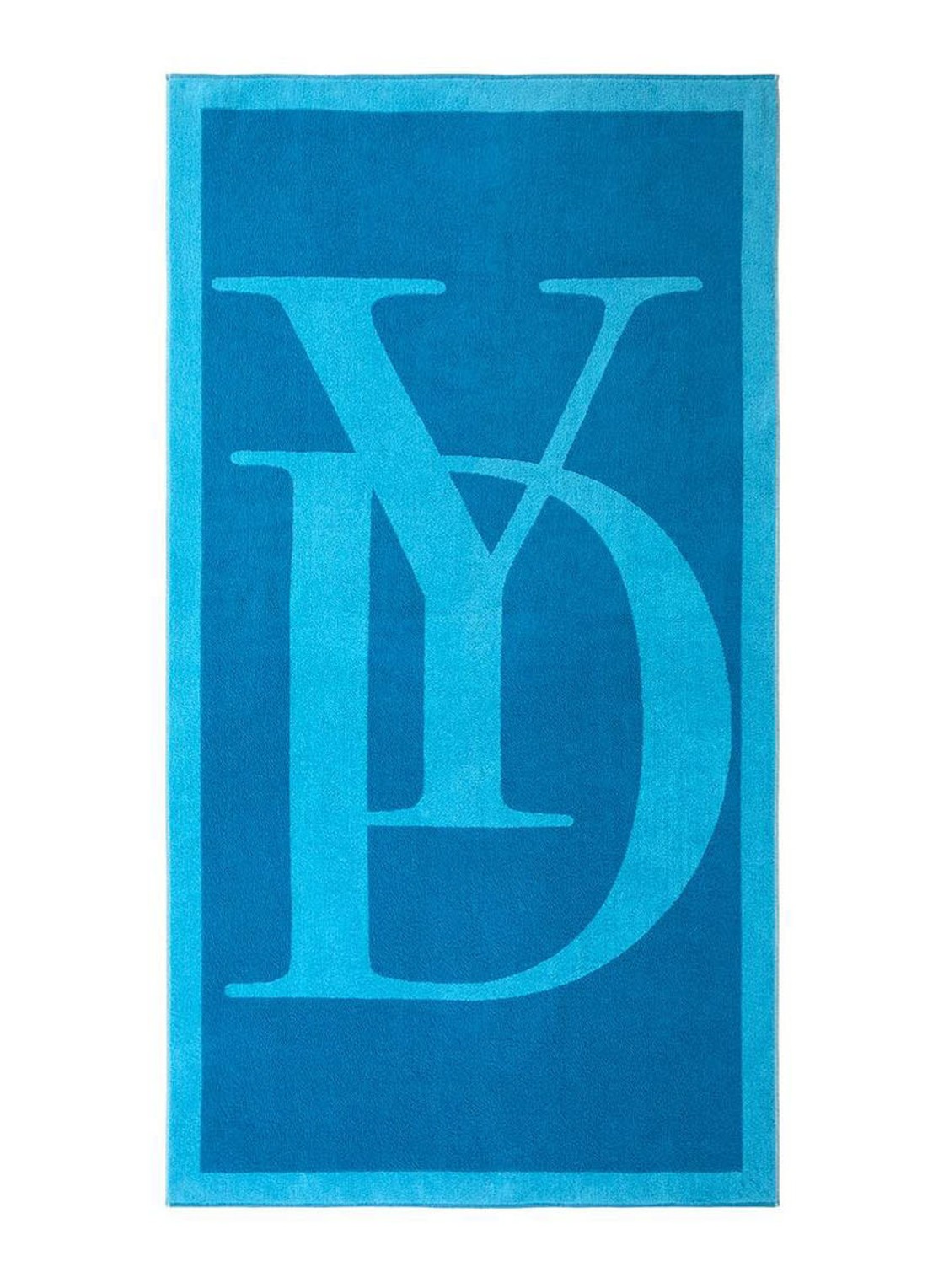 Yves Delorme Griffe strandlaken 160 x 90 cm  - voorkant 5 turquoise