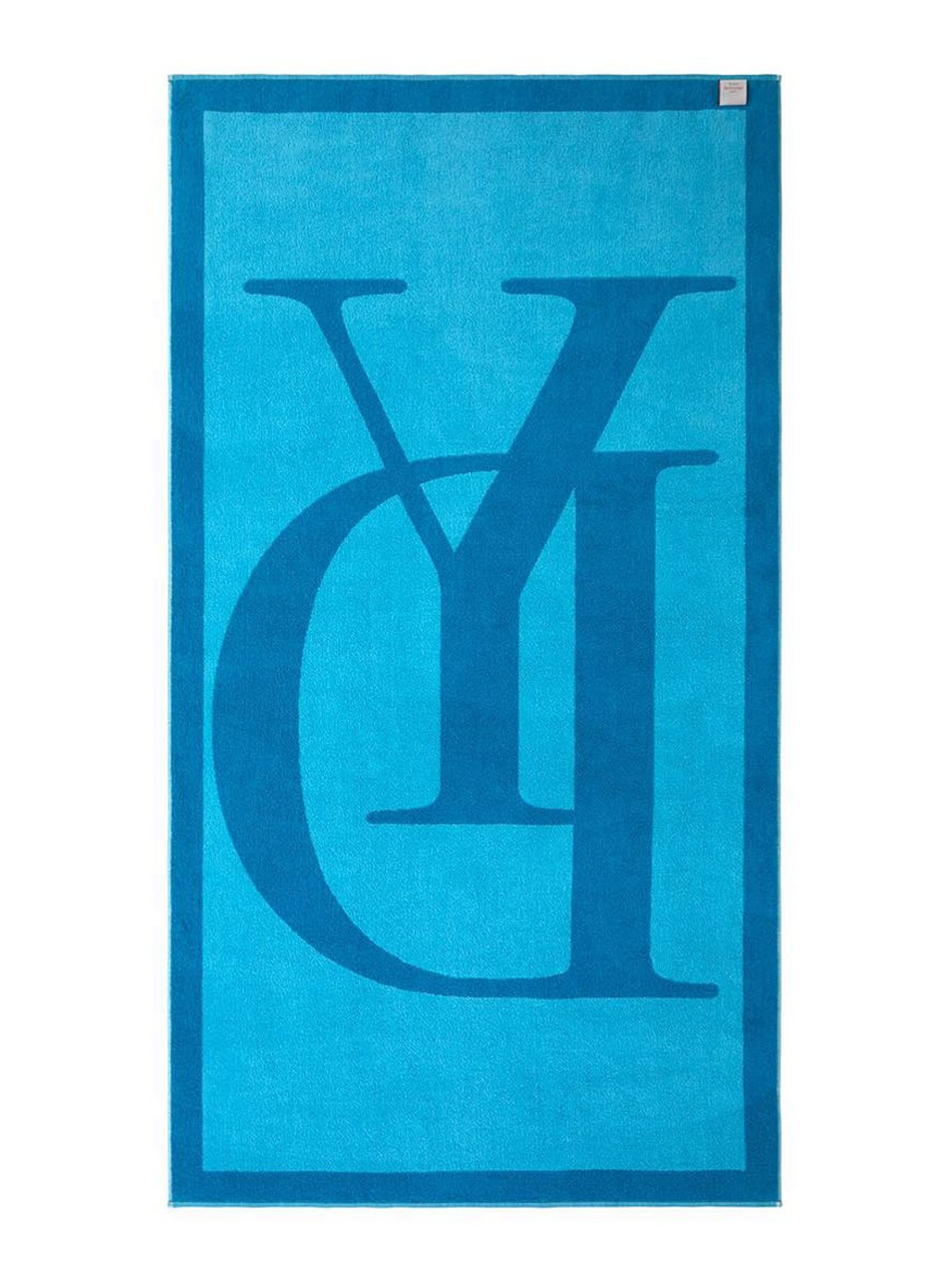Yves Delorme Griffe strandlaken 160 x 90 cm  - voorkant 6 turquoise