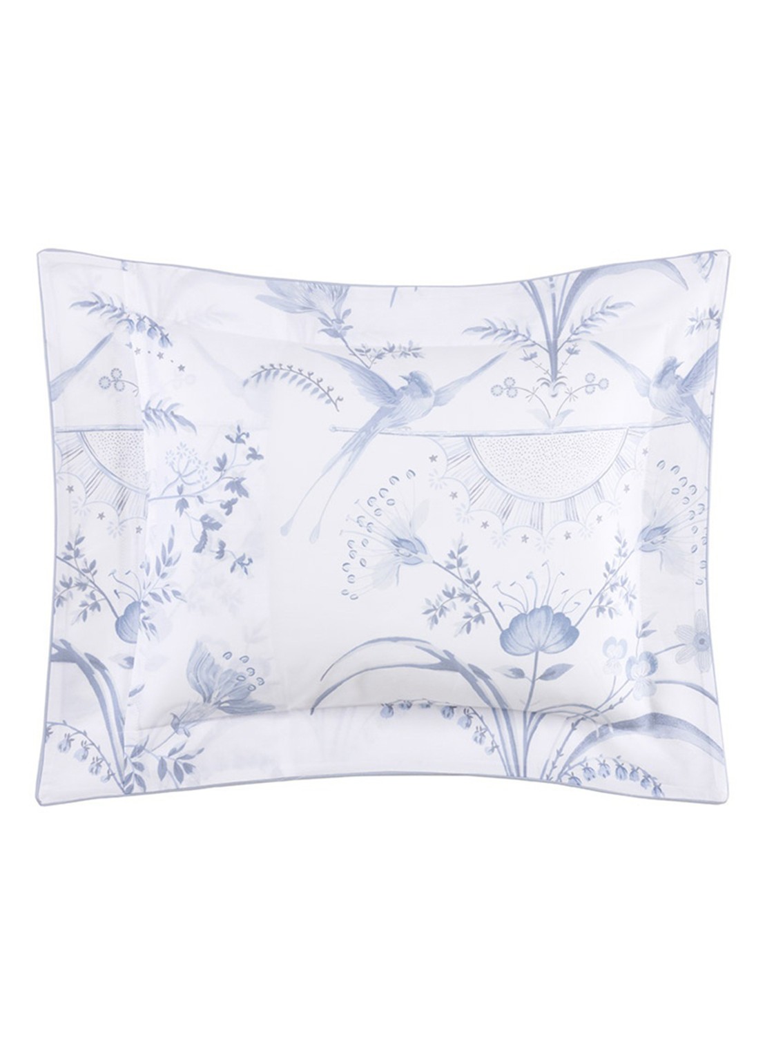 Yves Delorme Herbier kussensloop 120TC - achterkant 4 blauw