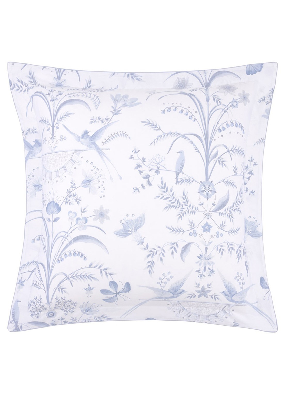 Yves Delorme Herbier kussensloop 120TC - voorkant 3 blauw