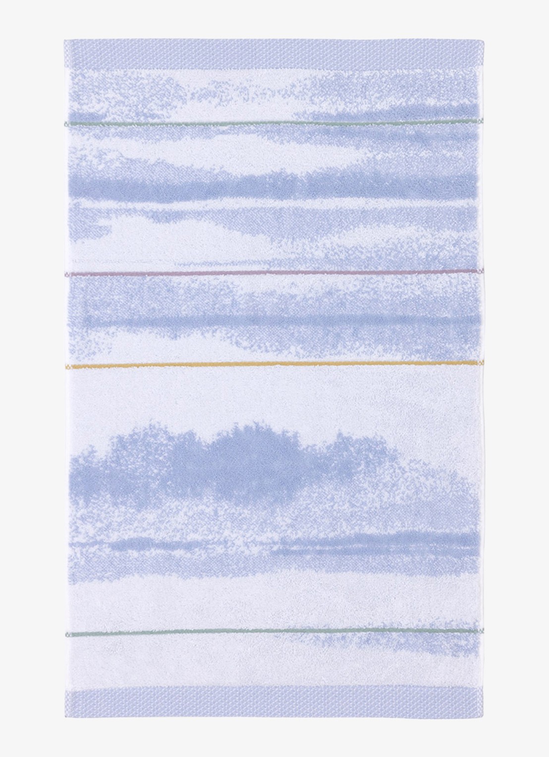 Yves Delorme Horizons gastendoek van  katoen - 470 gr/m2 - 42 x 70 cm - voorkant 4 lichtpaars
