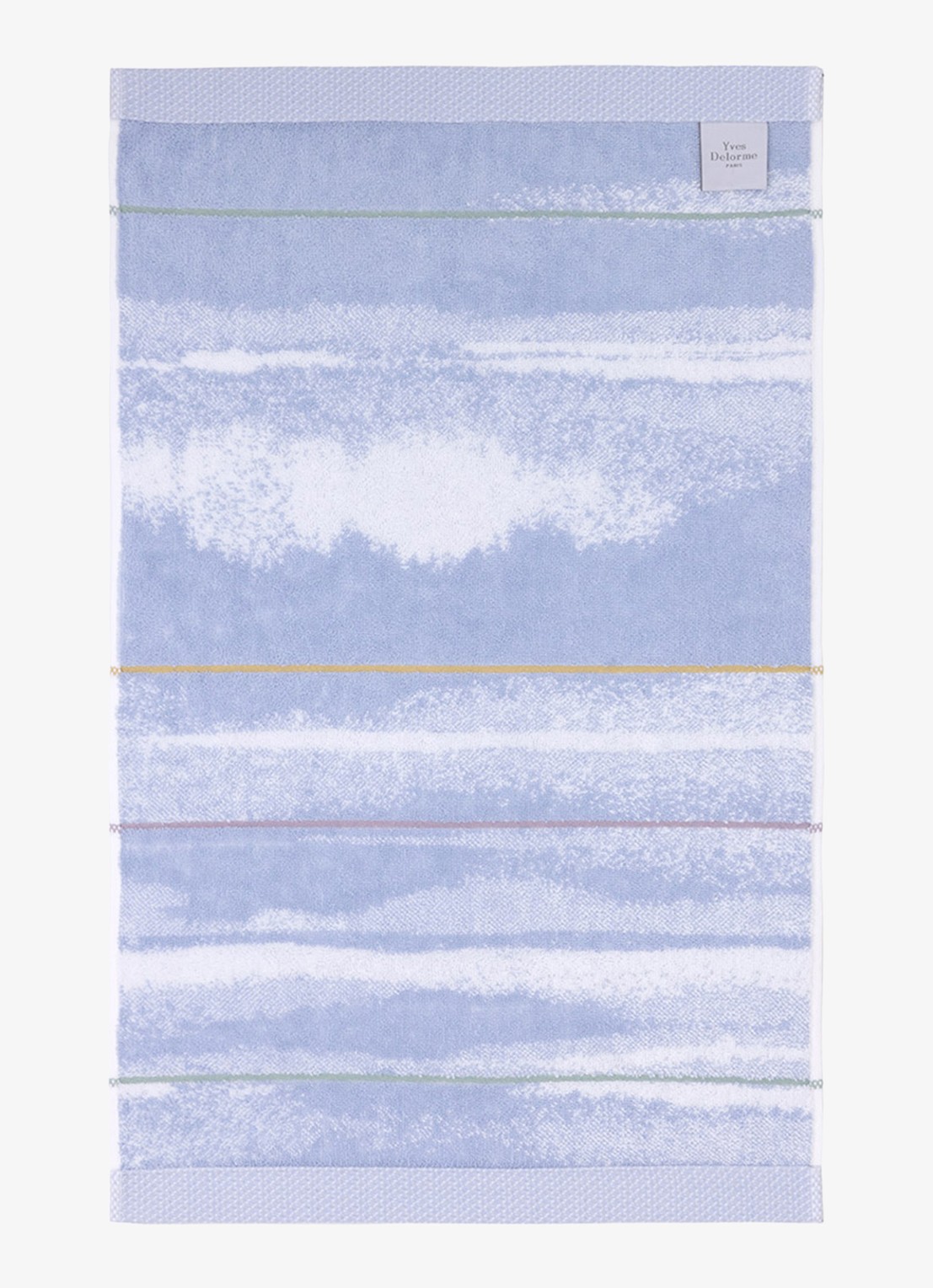 Yves Delorme Horizons gastendoek van  katoen - 470 gr/m2 - 42 x 70 cm - voorkant 5 lichtpaars