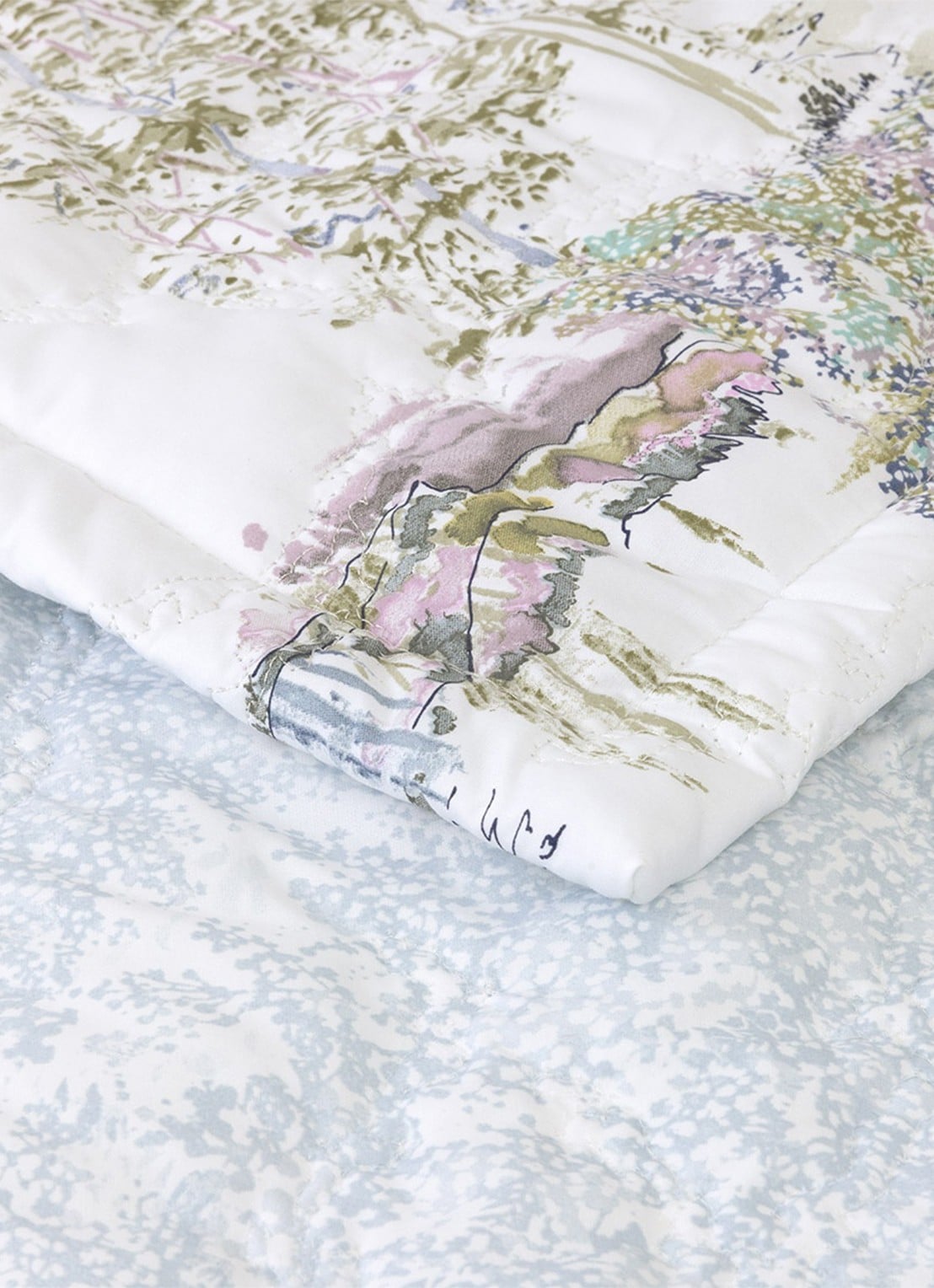 Yves Delorme Lande bedsprei - achterkant 2 wit